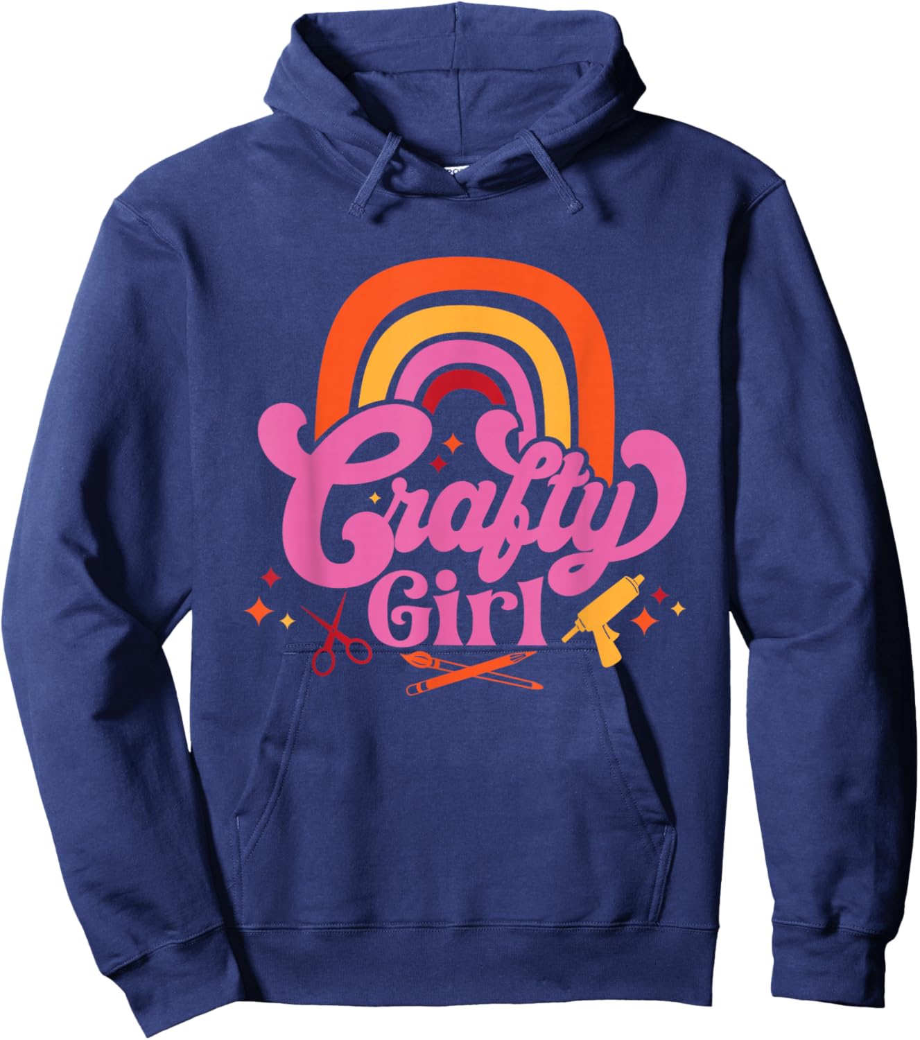 Crafty Girl Saying / Love Crafting / Crafter Art Crafty Hoodie - Hoodie | Navy