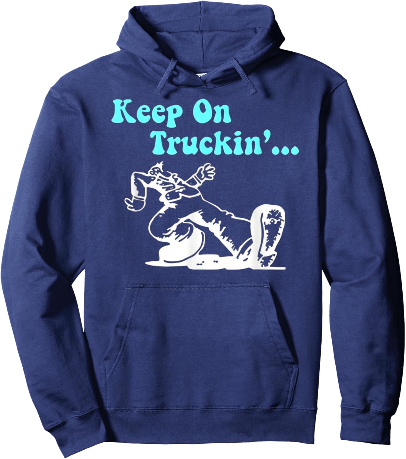 Funky Keep on Truckin' - Retro Vibes Hoodie - Hoodie | Navy