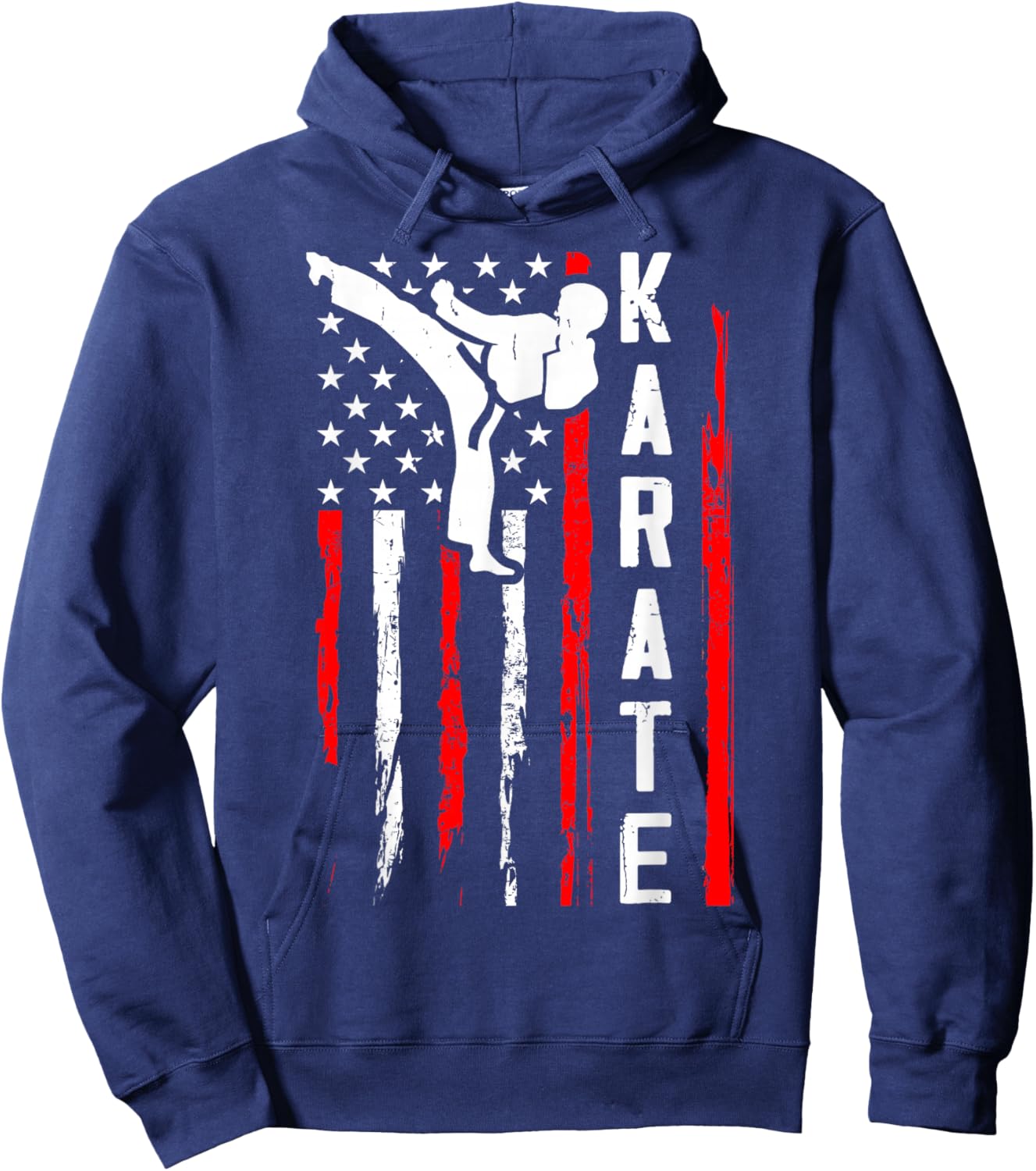 Karate USA American Flag Hoodie - Hoodie | Navy