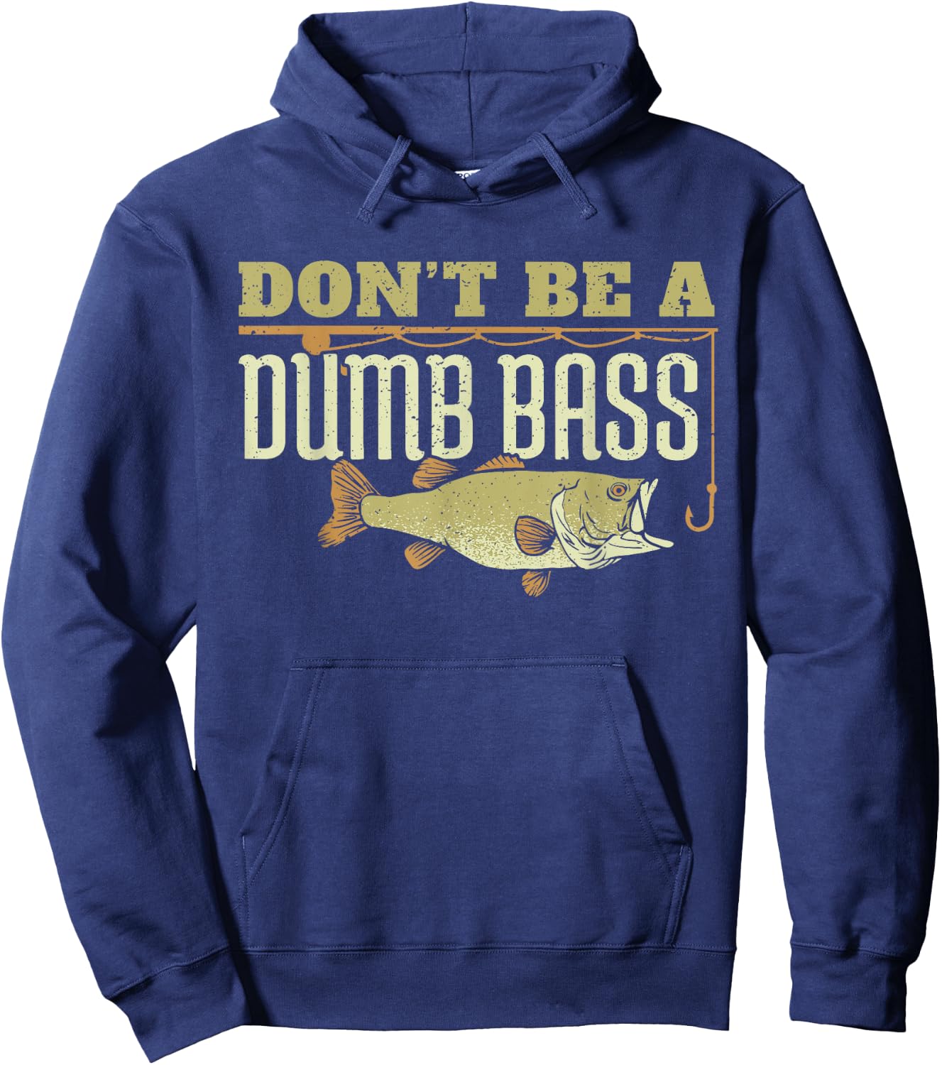 Don't Be A Dumb Bass Fishing Googan Pun Hoodie - Hoodie | Navy