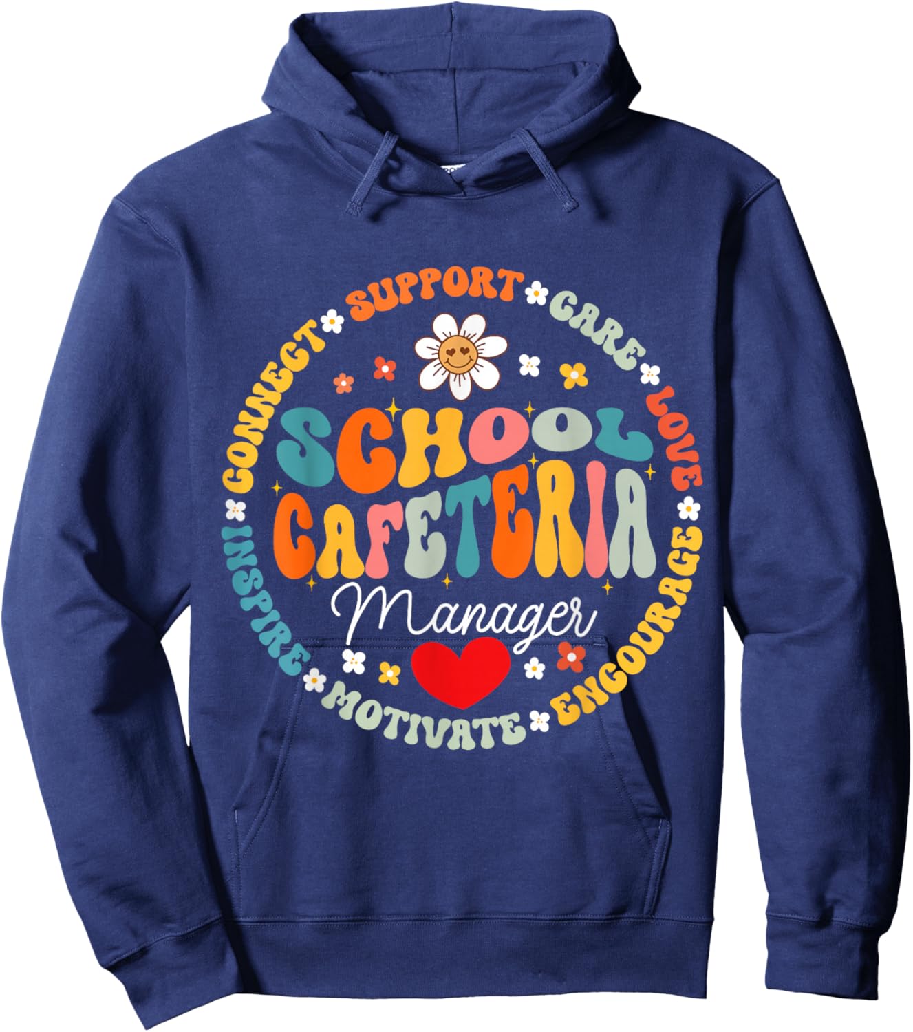 School Cafeteria Manager Food Services Crew Helper Squad Hoodie - Hoodie | Navy
