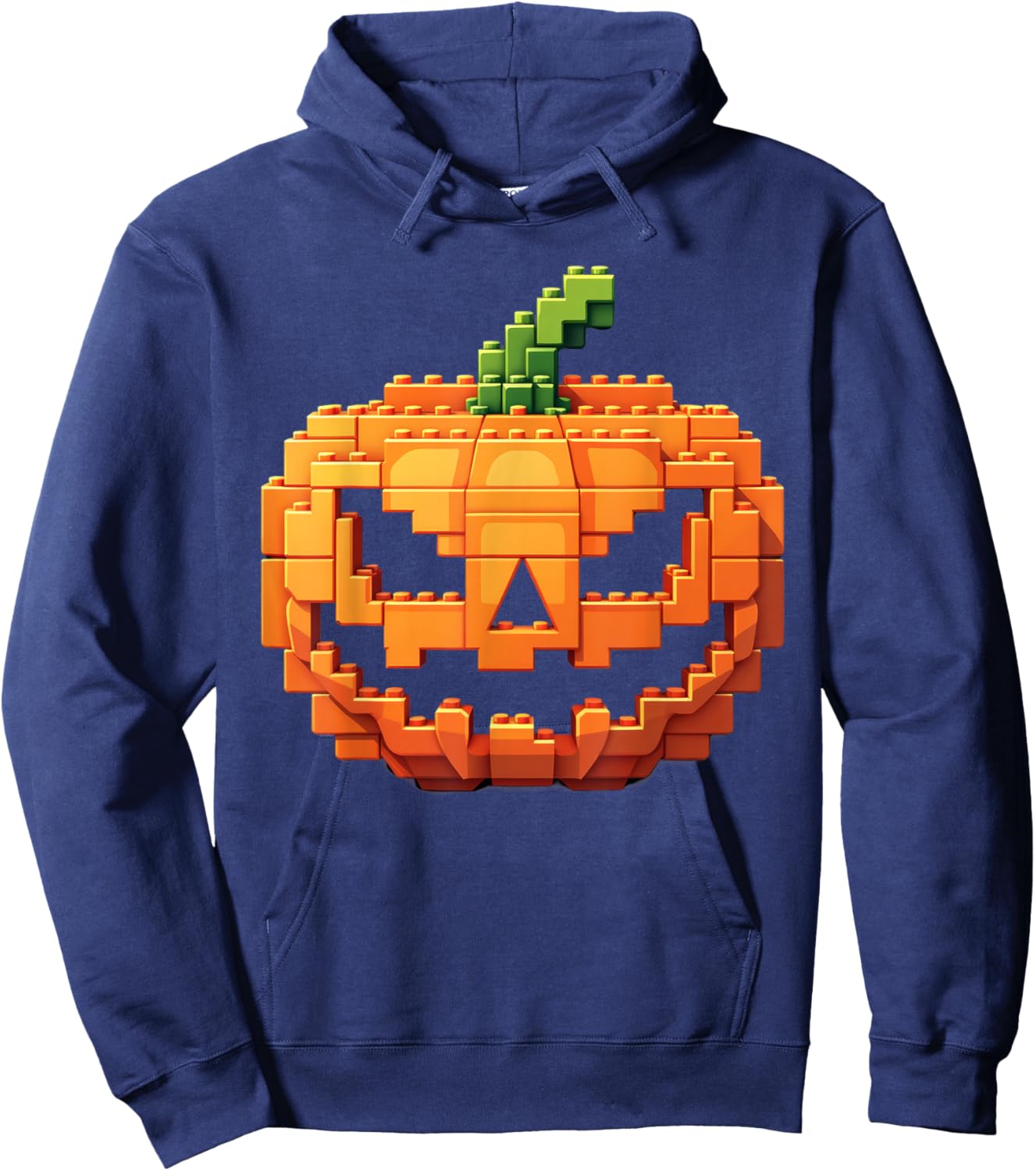 Halloween Master Builder Pumpkin kids Building Blocks Bricks Hoodie - Hoodie | Navy