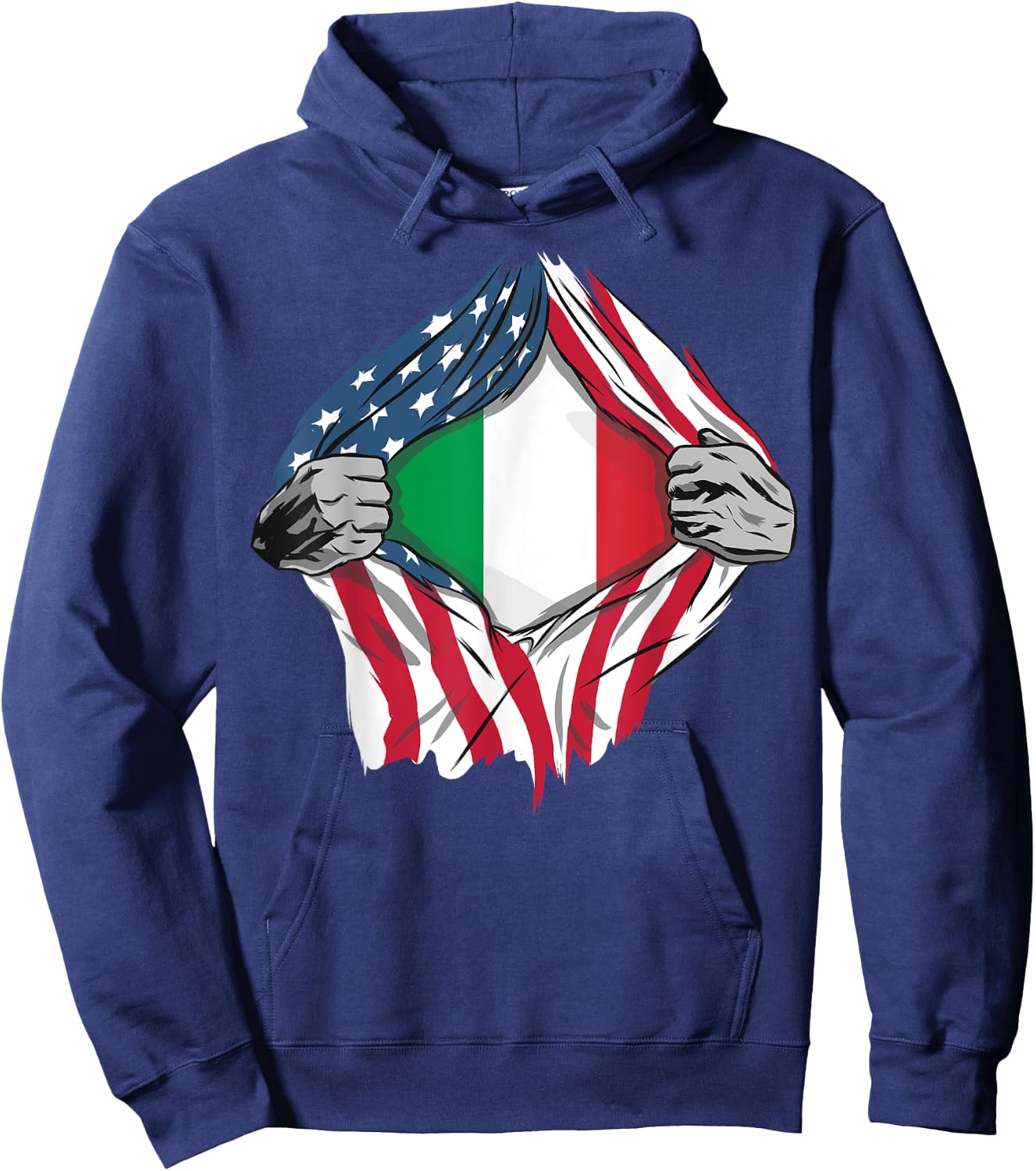 Italian American Blood Inside Me - Country Flags Hoodie - Hoodie | Navy