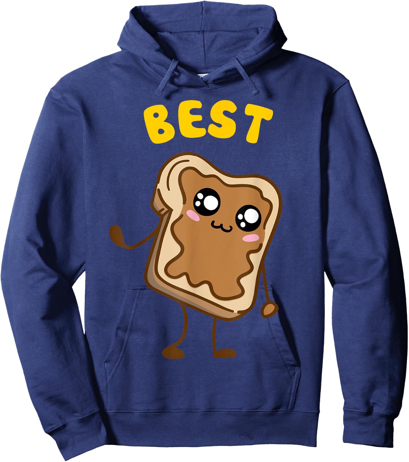 Kawaii Peanut Butter - Jelly - 1/2 BFF Best Friends Matching Hoodie - Hoodie | Navy