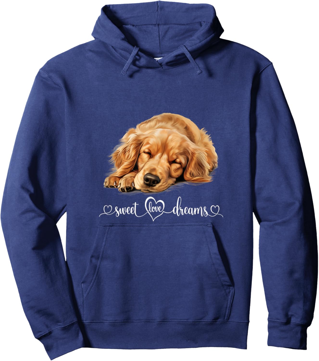 Cute Dog Graphic Dog Lover Golden Retriever Puppy Dog Hoodie - Hoodie | Navy