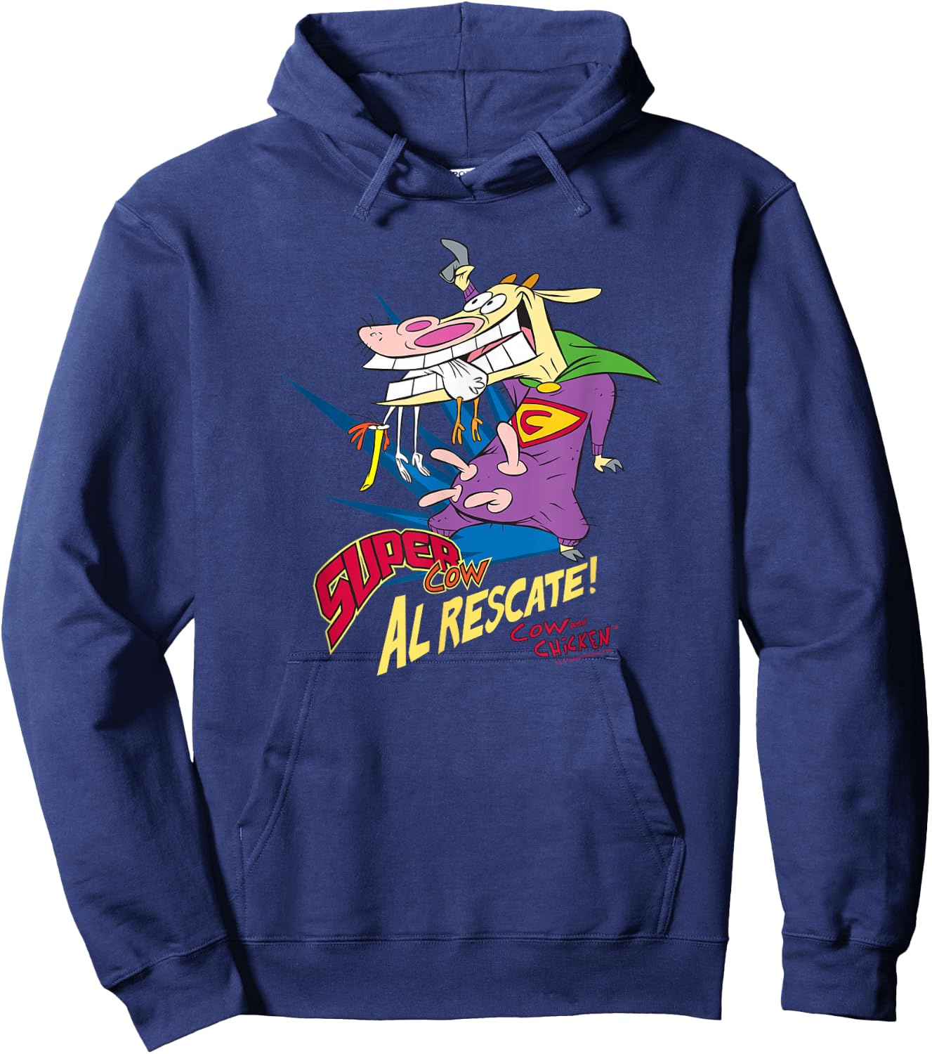 Cow and Chicken Super Cow Hoodie - Hoodie | Navy