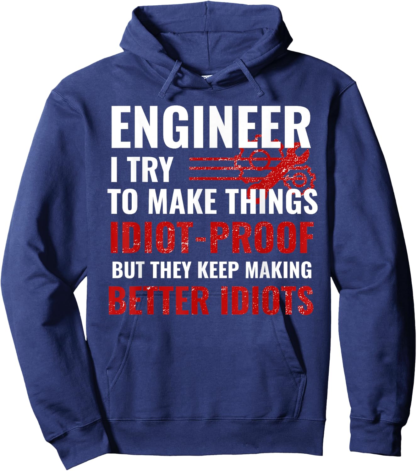 Funny Engineer Gifts Engineering College Student Gift Ideas Hoodie - Hoodie | Navy