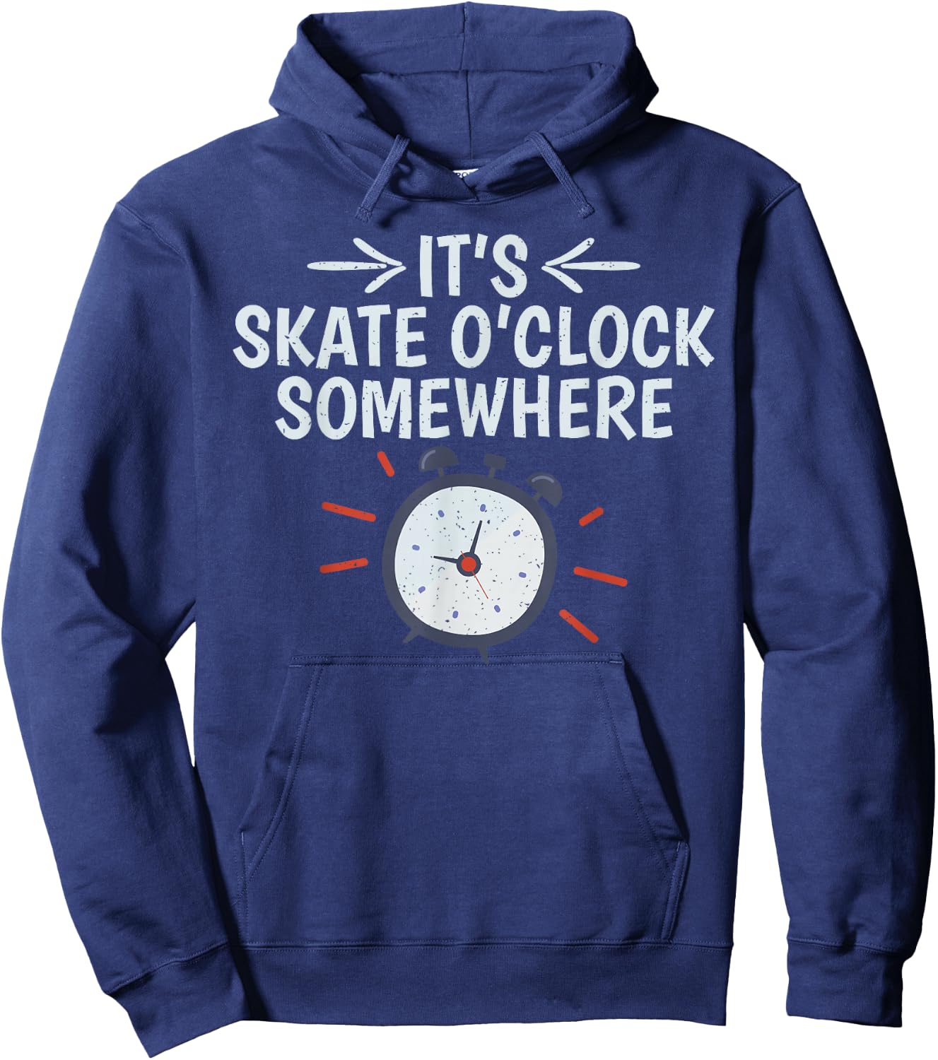 Its Skate O Clock Somewhere Roller Skating Hoodie - Hoodie | Navy