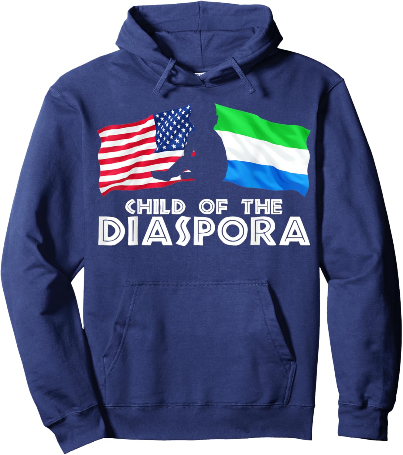 Child of The Diaspora America Sierra Leone ADOS Gift Hoodie - Hoodie | Navy