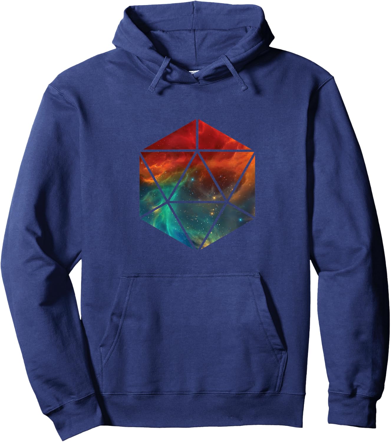 20 Sided Polygon Icosahedron Sacred Geometry T Shirt Hoodie - Hoodie | Navy