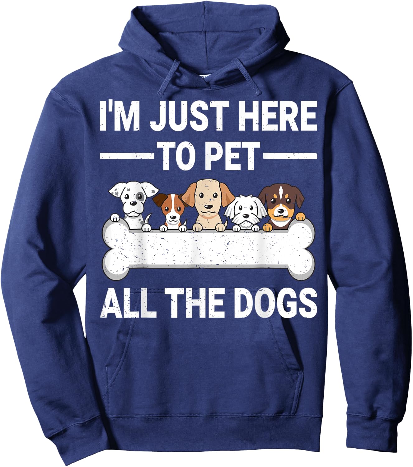 I'm Just Here To Pet All The Dogs Shirt Cute Dog Lover Gifts Women Kids Hoodie - Hoodie | Navy