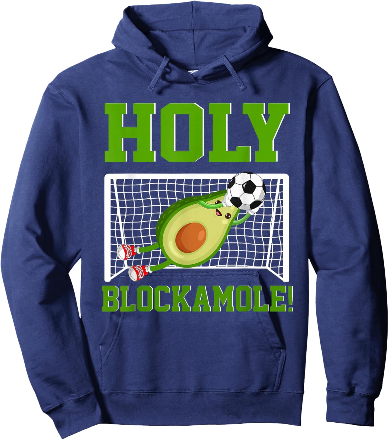 Holy Blockamole Avocado Soccer Goalkeeper Soccer Goalie Hoodie - Hoodie | Navy