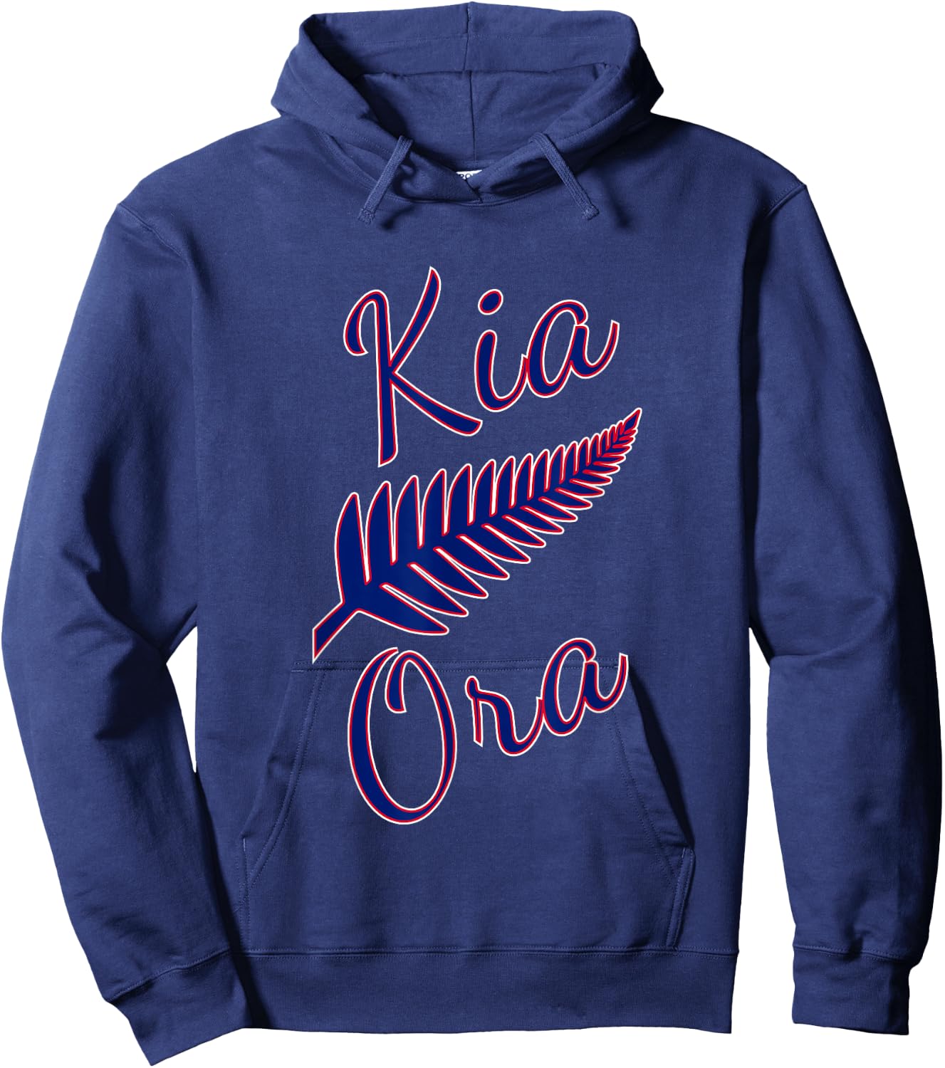 Kia Ora Maori Greeting New Zealand Pride Silver Fern Travel Hoodie - Hoodie | Navy