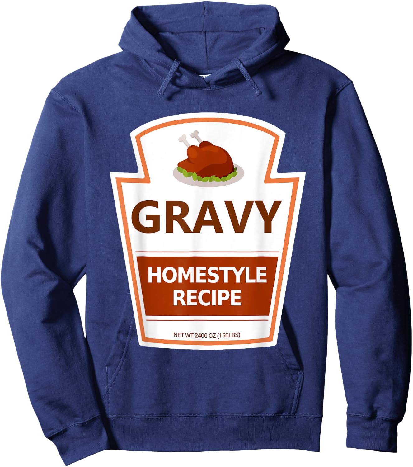 Lazy Costume Thanksgiving Gravy Jar Hoodie - Hoodie | Navy