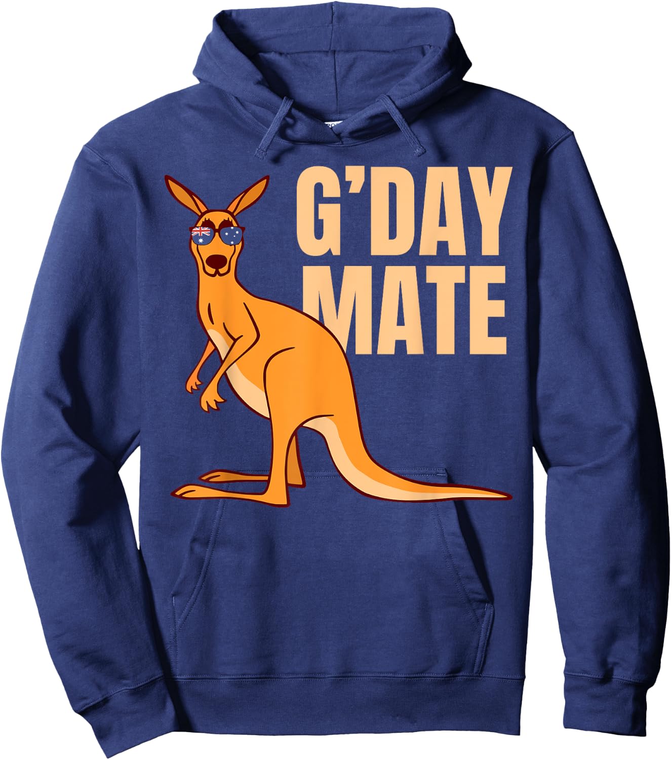 Australia G'Day Mate Shirt Funny Kangaroo Australian Symbol Hoodie - Hoodie | Navy