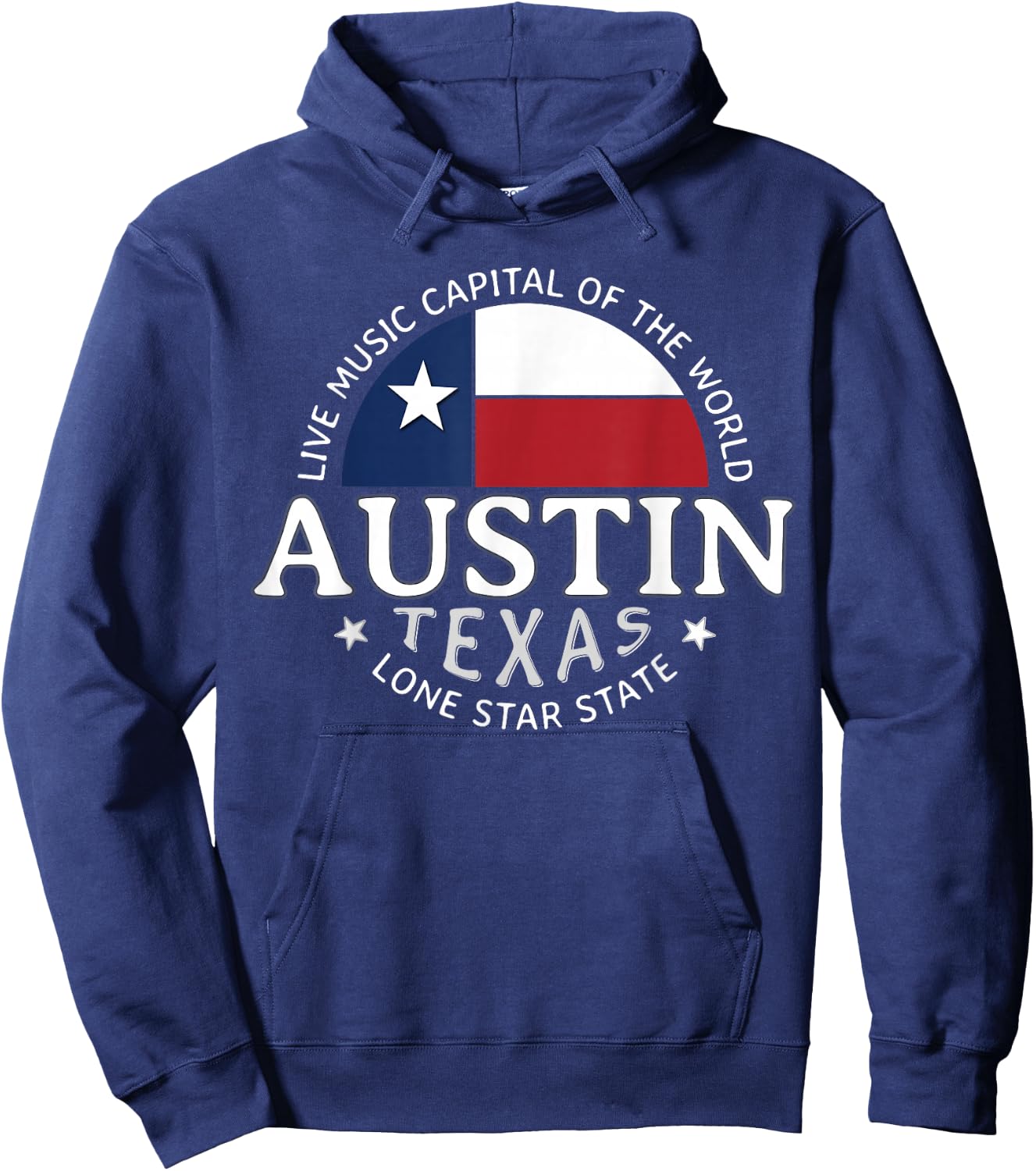 Austin Texas The Live Music Capital of the World Souvenir Hoodie - Hoodie | Navy