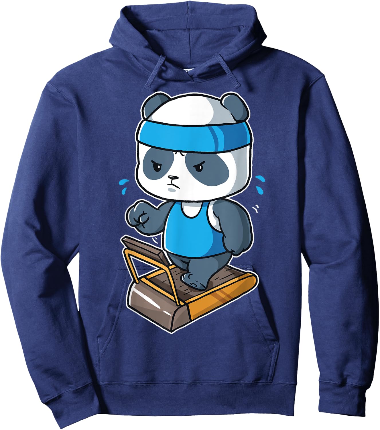 Panda Bear Body Builder Fitness Gym Workout Training Cardio Hoodie - Hoodie | Navy