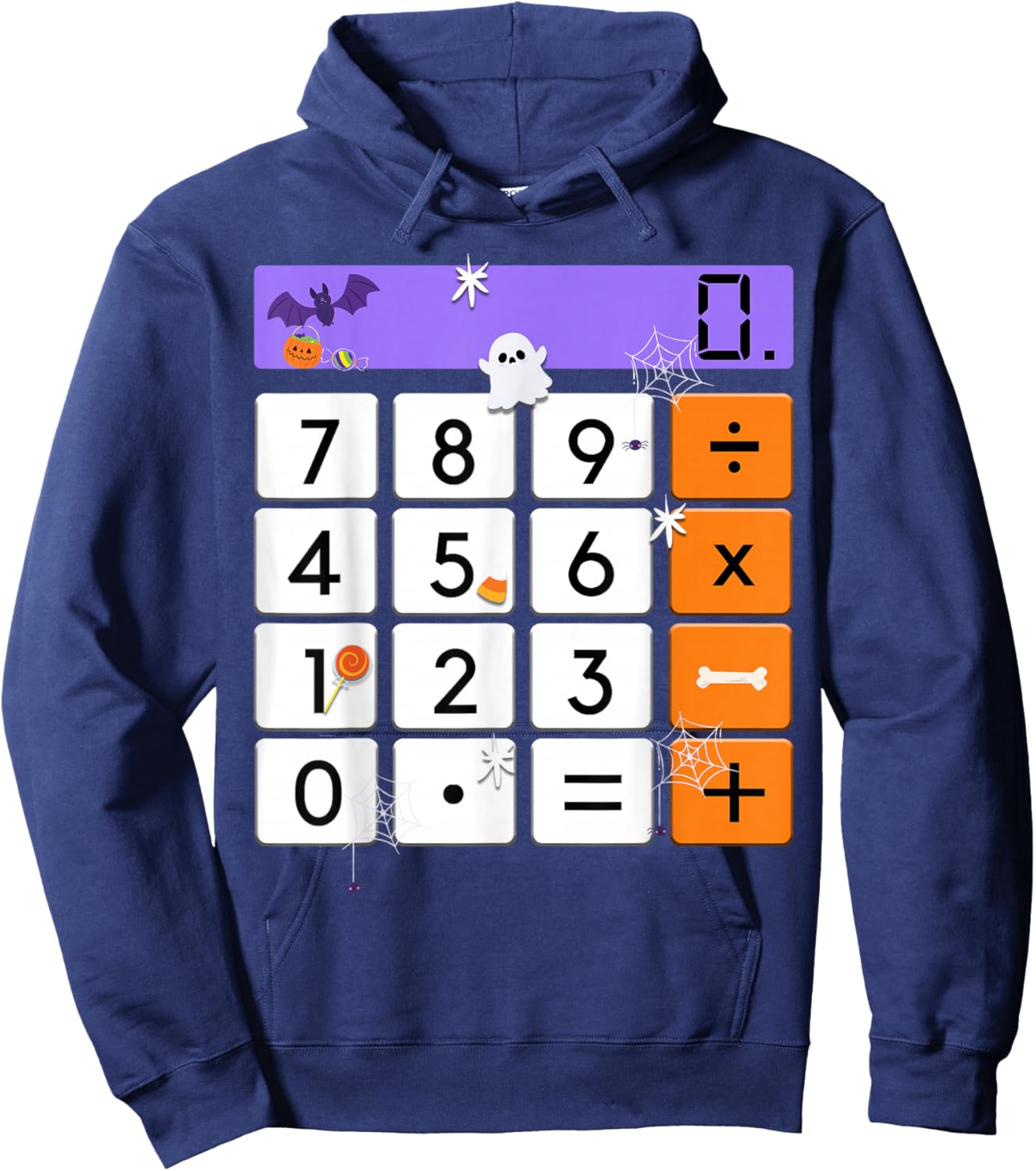 Calculator Halloween Costume Math Geek Mathematics Teacher Hoodie - Hoodie | Navy