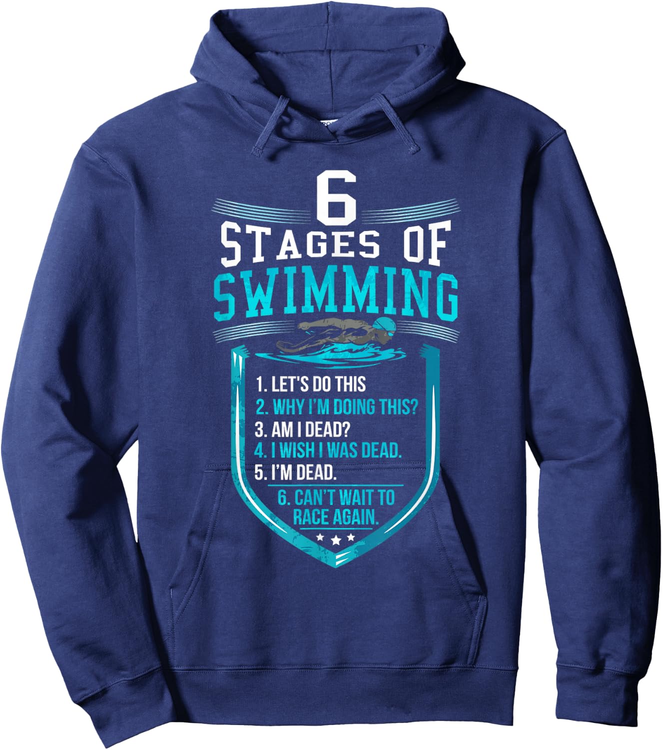Gifts For Swimmers Swim Team Swimming Funny Swimmers Hoodie - Hoodie | Navy