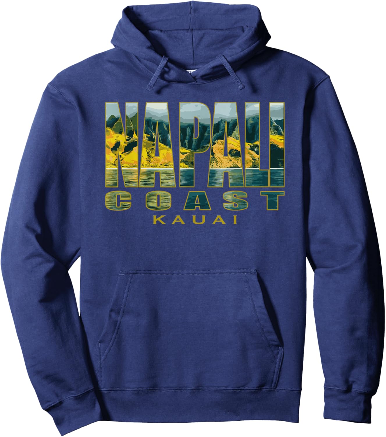 Na Pali Coast Kauai Hawaii Island NaPali Cliffs Garden Isle Hoodie - Hoodie | Navy