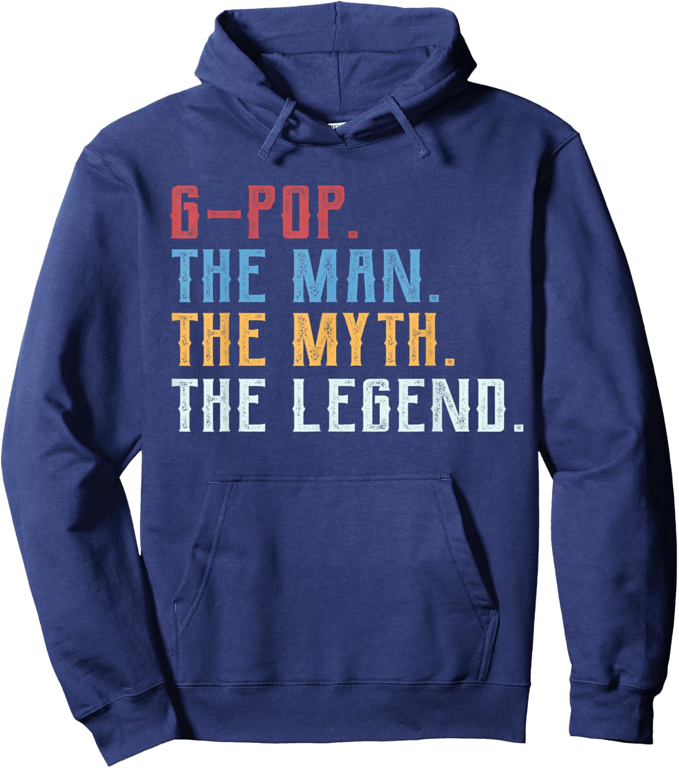 Cool Grandpa Shirt, G-pop the Man the Myth the Legend Hoodie - Hoodie | Navy