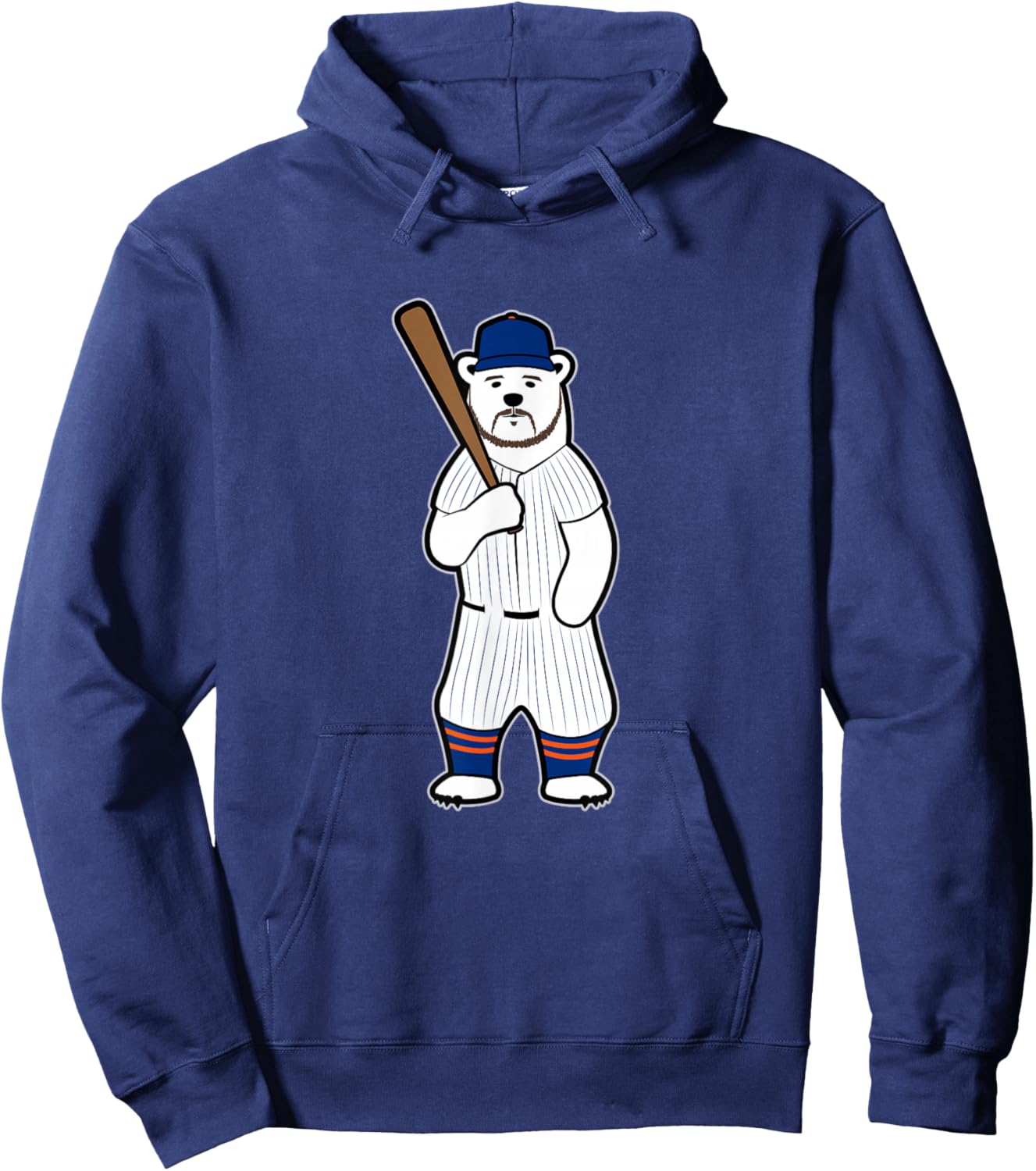 Baseball Polar Bear Pete Hoodie - Hoodie | Navy