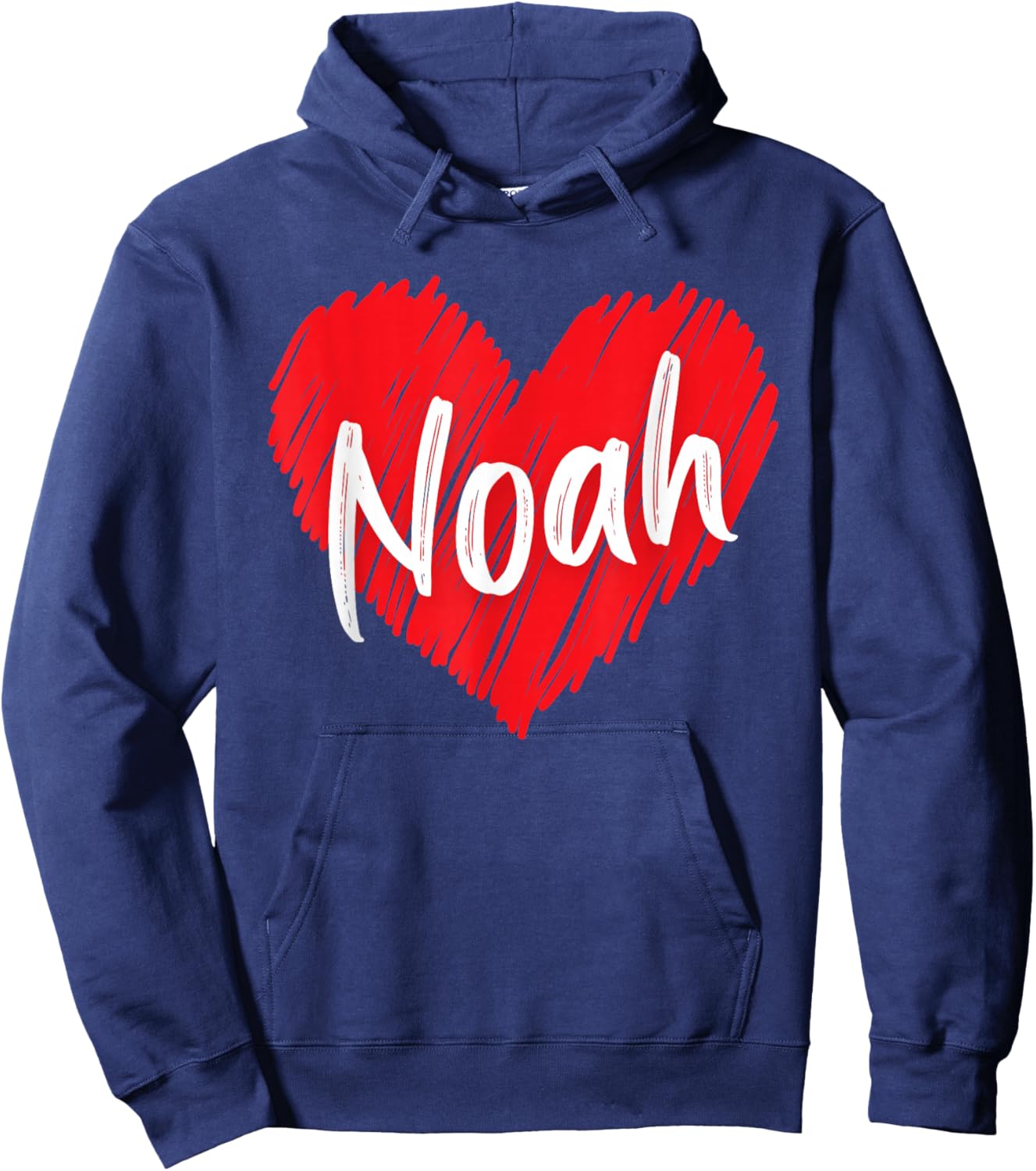 I Love Noah Heart Personalized Name Noah Hoodie - Hoodie | Navy