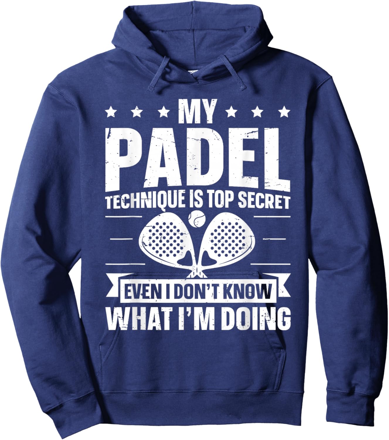 My Padel Technique is Top Secret - Padel Tennis Player Hoodie - Hoodie | Navy