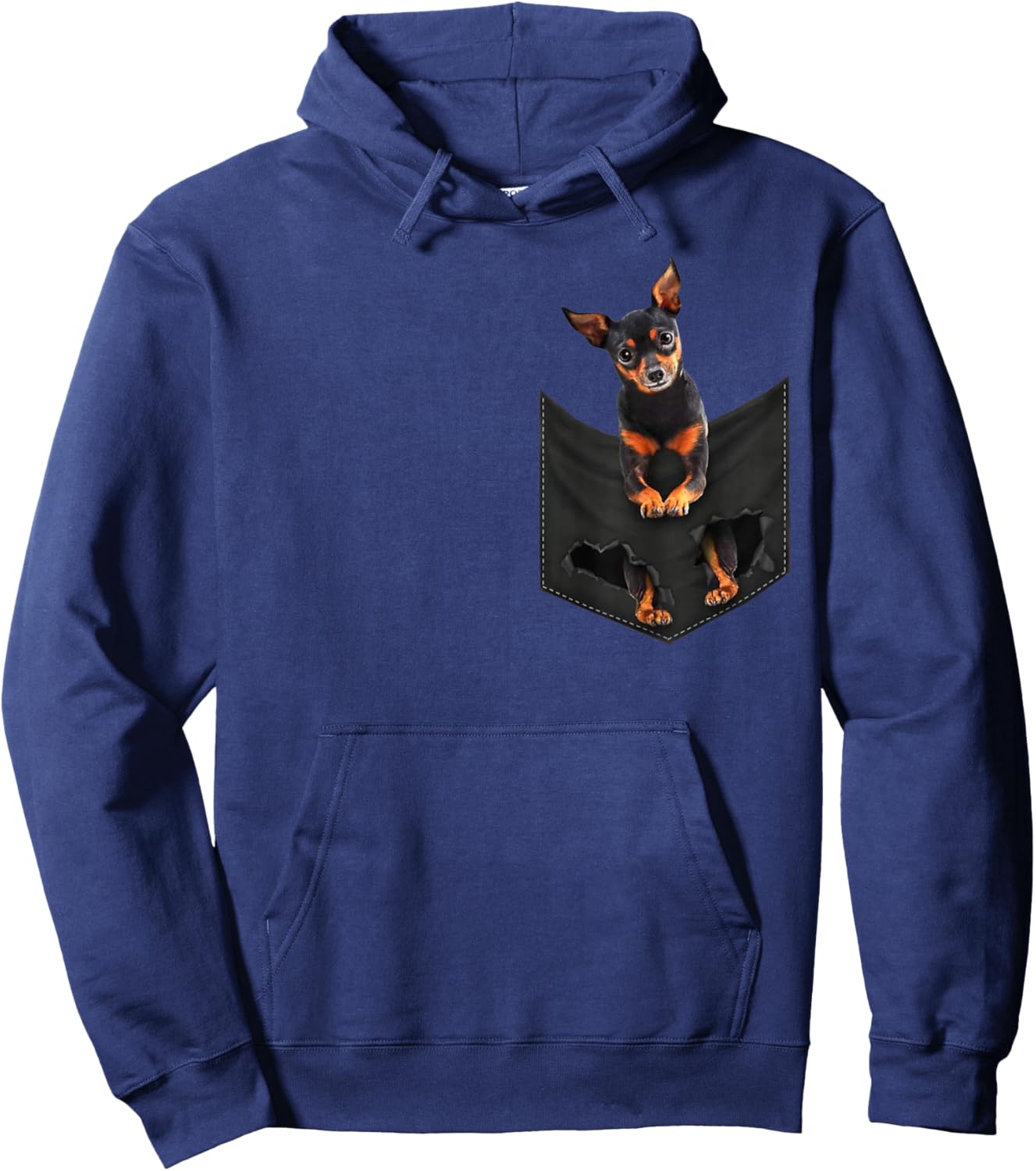 Funny Miniature Pinscher dog in Pocket Mini Pin Lovers Hoodie - Hoodie | Navy