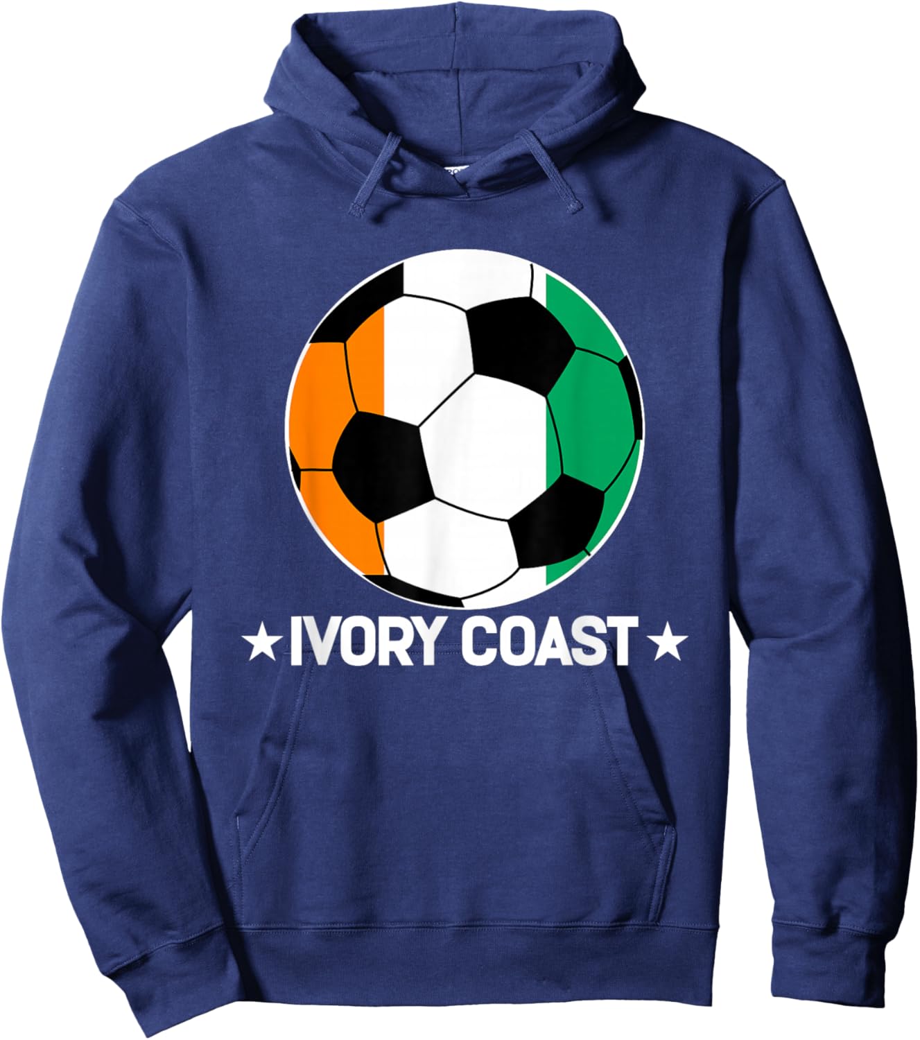 Ivory Coast Soccer Team Ivory Coast Flag Jersey Football Hoodie - Hoodie | Navy