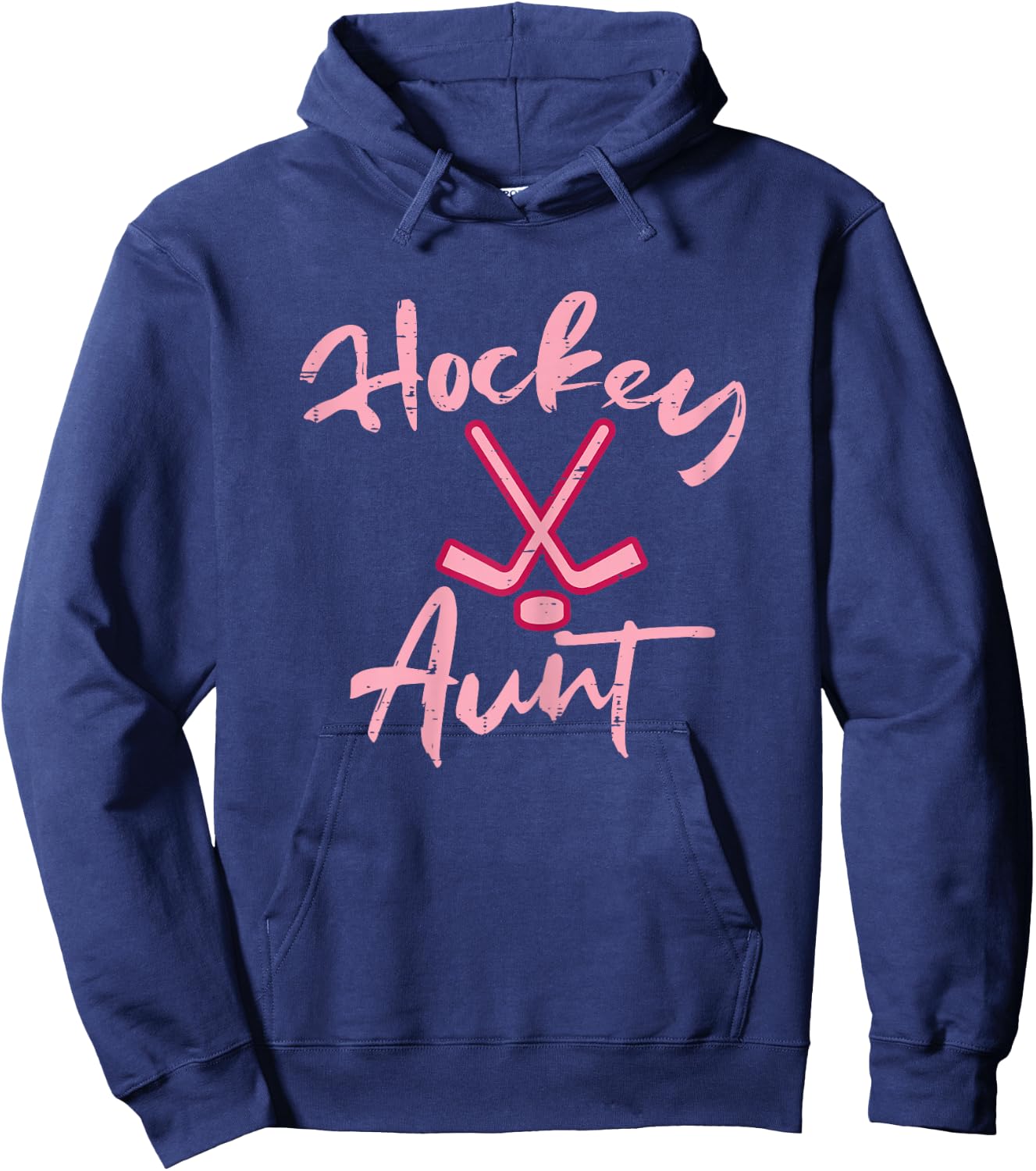 Ice Hockey Aunt Cute Mothers Day Aunty Auntie Women Nephew Hoodie - Hoodie | Navy