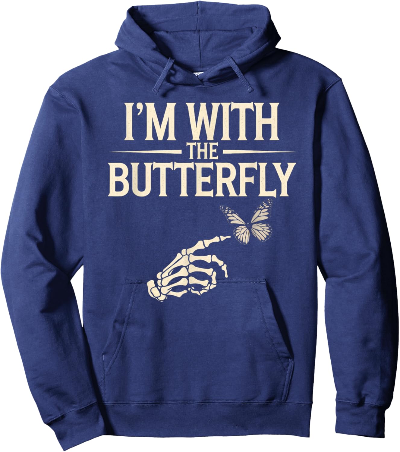 I'm With Butterfly Halloween Costume Couples Matching Gifts Hoodie - Hoodie | Navy