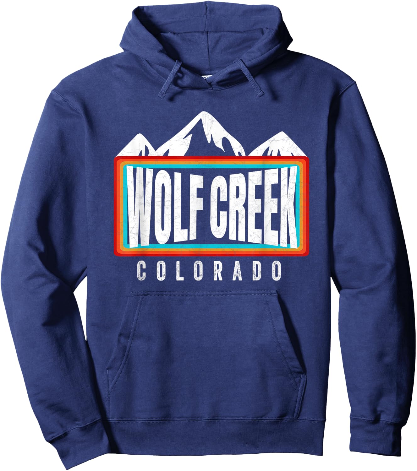 Throwback Wolf Creek Ski CO Winter Gear Colorado Snowboard Hoodie - Hoodie | Navy