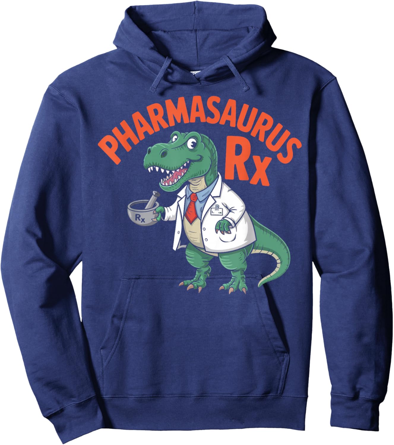 Funny Pharmasaurus Rx Dinosaur Pharmacy Technician Gifts Hoodie - Hoodie | Navy