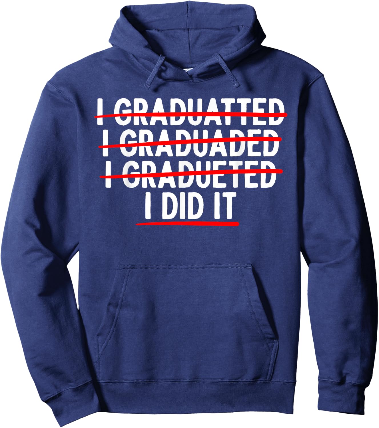 Funny Graduation Art Women College School Graduated Hoodie - Hoodie | Navy