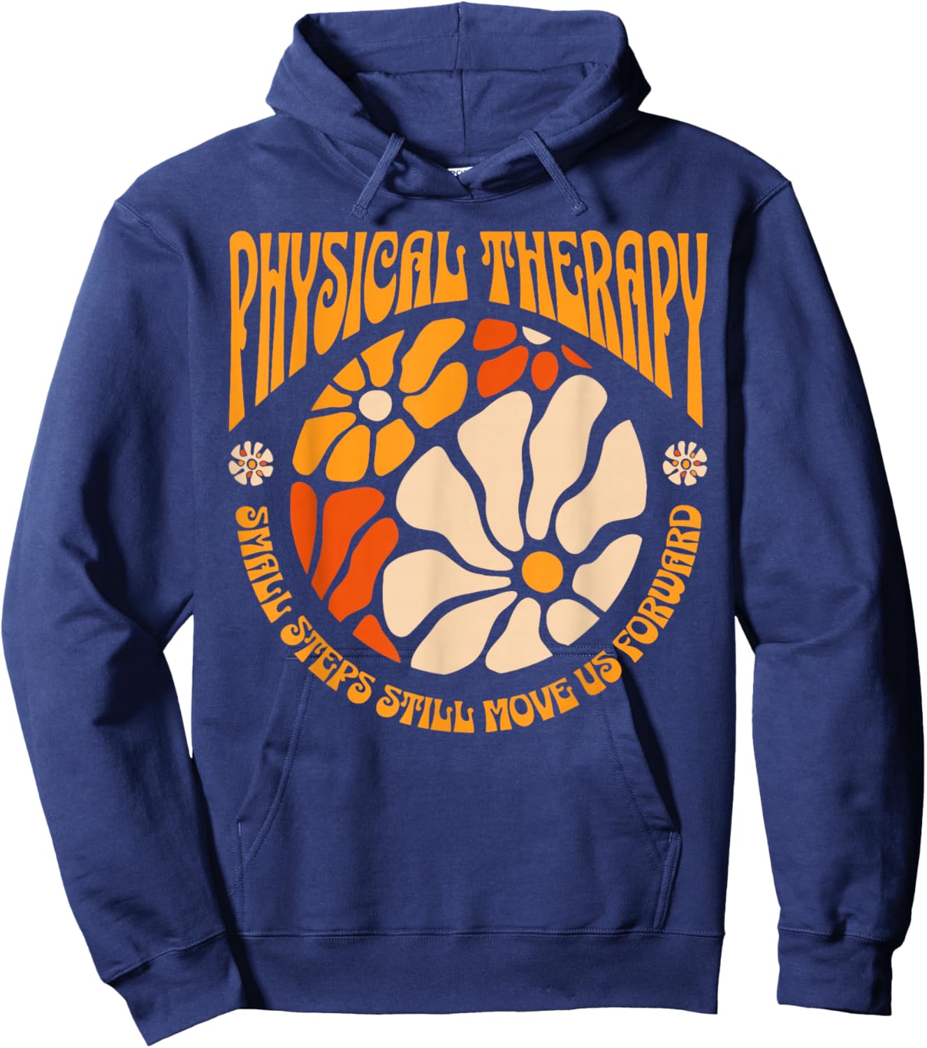 Boho Floral Pediatric Physical Therapy PT Physical Therapist Hoodie - Hoodie | Navy