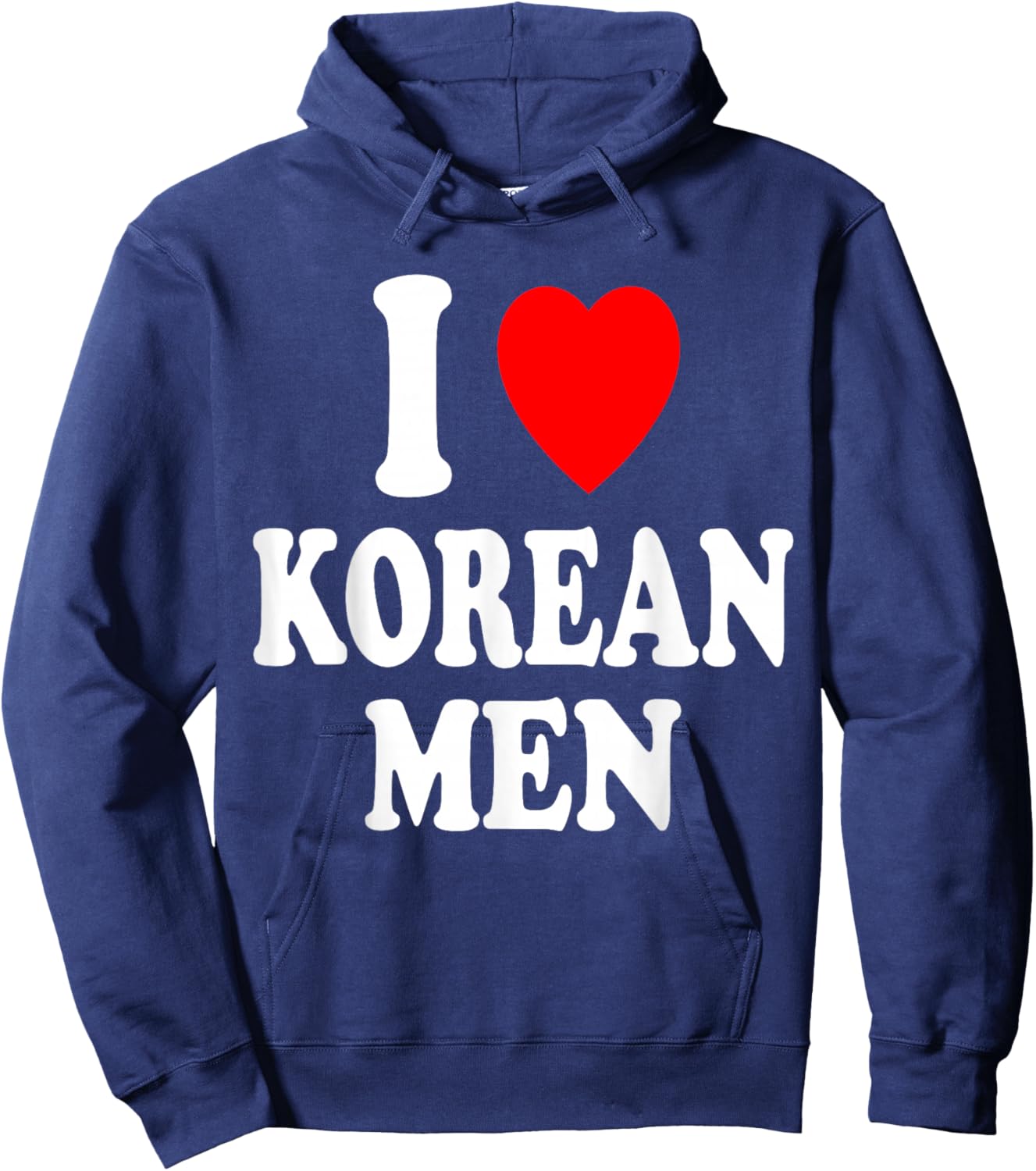 I Heart (Love) Korean Men Sexy Hot Attraction Asian Handsome Hoodie - Hoodie | Navy