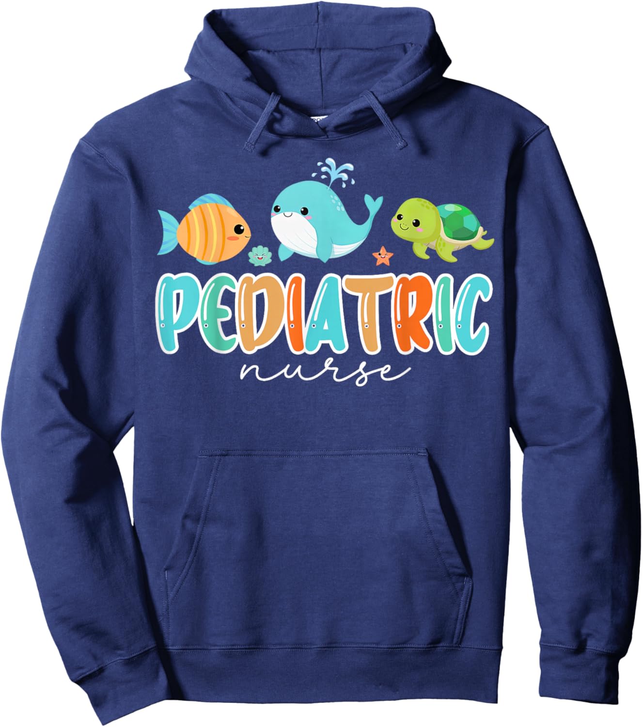 Cute Ocean Sea Summer Pediatric Nurse PEDS RN Pediatrician Hoodie - Hoodie | Navy