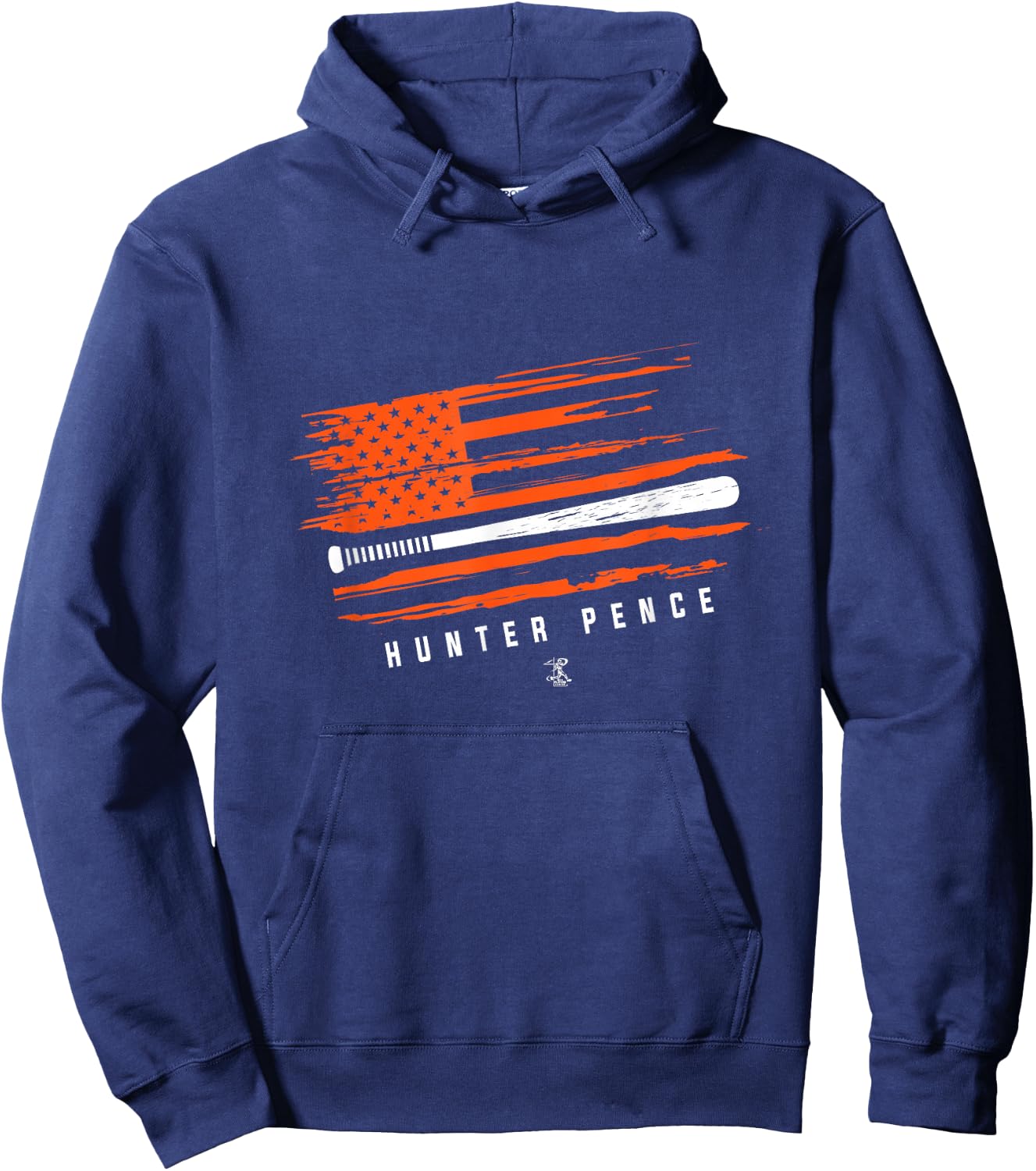 Hunter Pence Baseball Flag Graphic - Apparel Hoodie - Hoodie | Navy