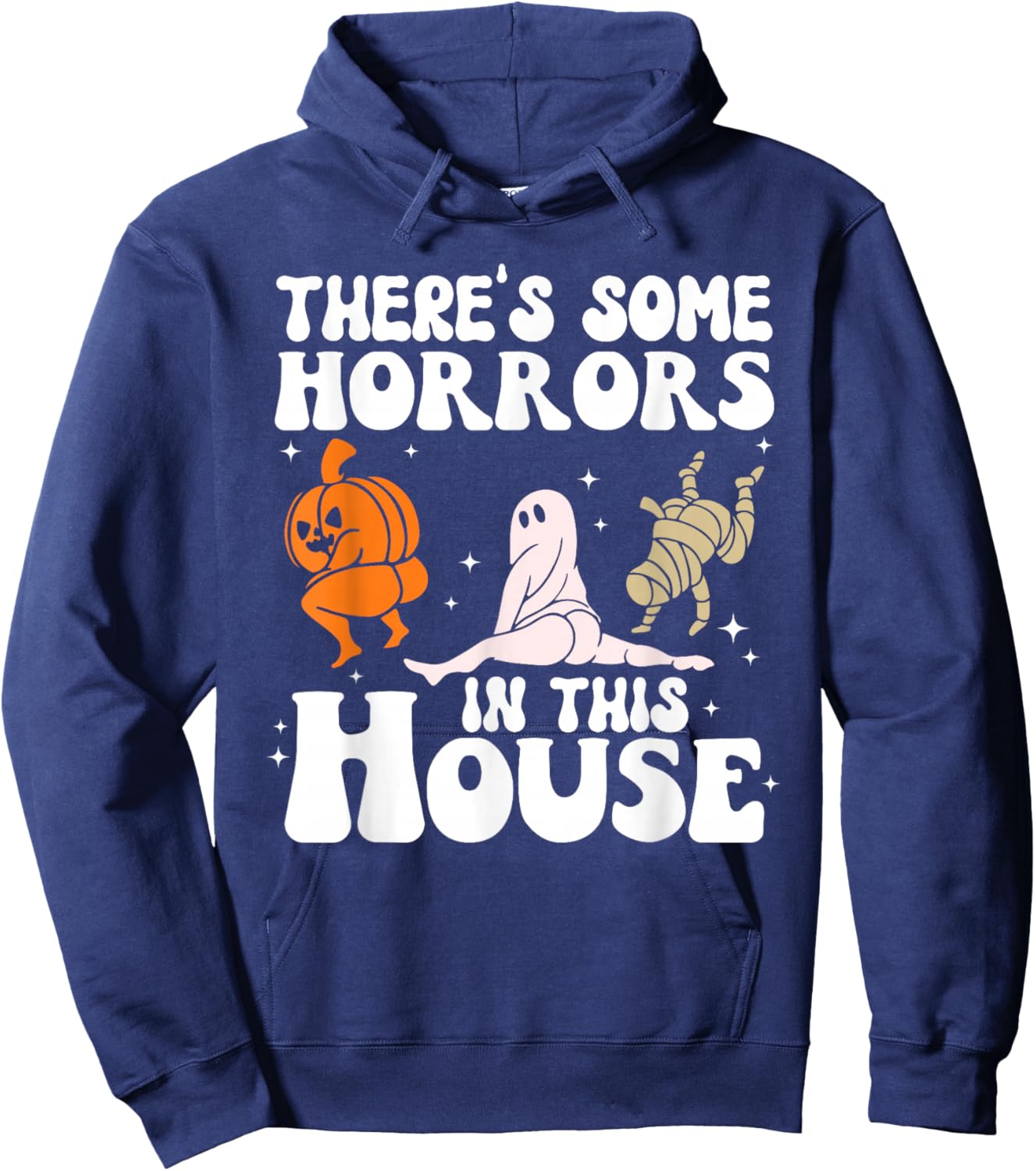 Pumpkin There's Some Horrors In This House Halloween Costume Hoodie - Hoodie | Navy