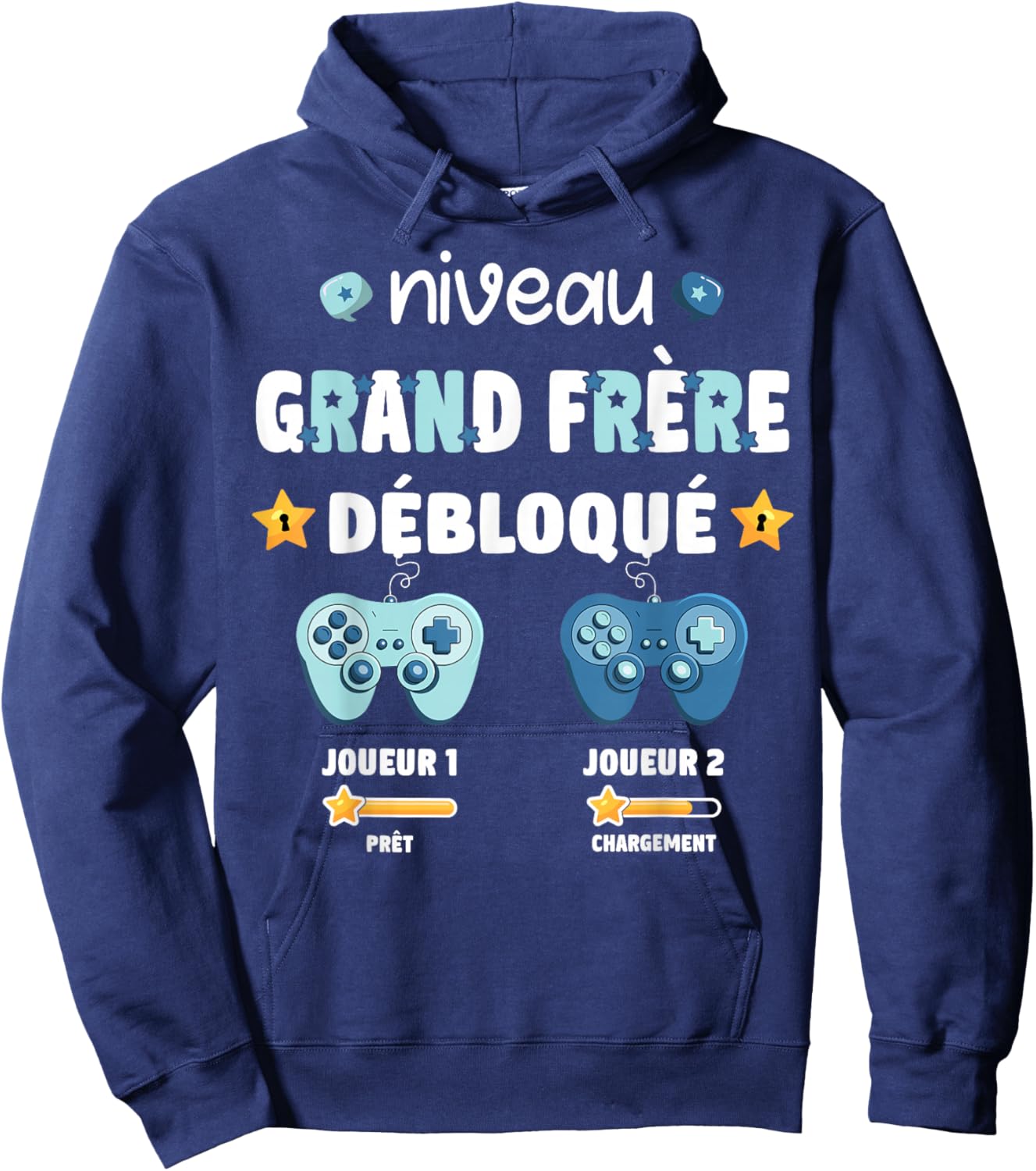 Level Big Brother Unlocked Announcement Pregnancy Big Brother , Black, S Hoodie - Hoodie | Navy