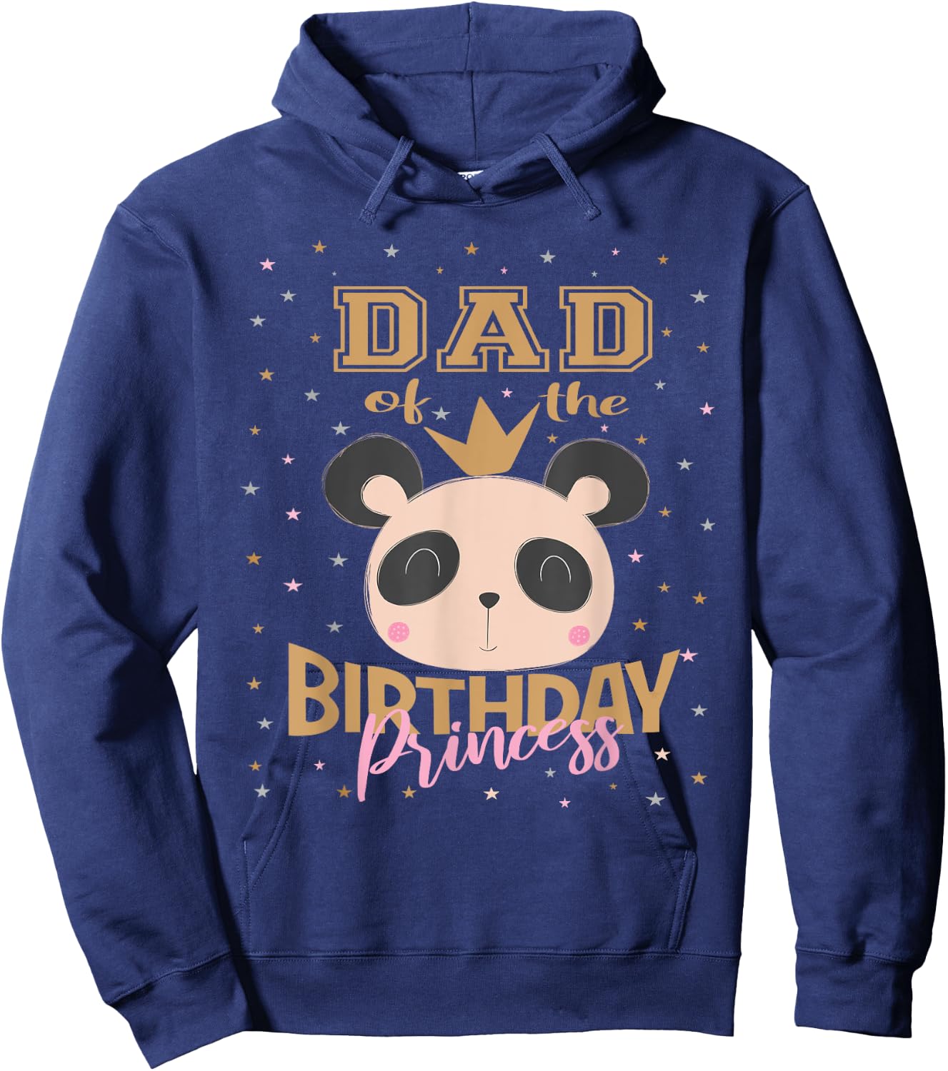 Dad Of The Birthday Princess Girl Panda Bear Party Hoodie - Hoodie | Navy