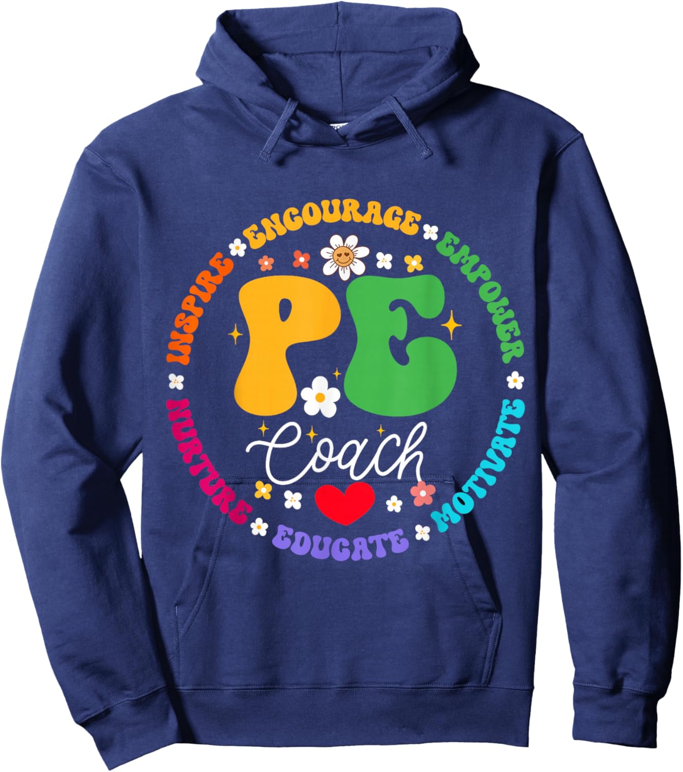 Physical Education P.E Instructor Coach Teacher Gym Hoodie - Hoodie | Navy