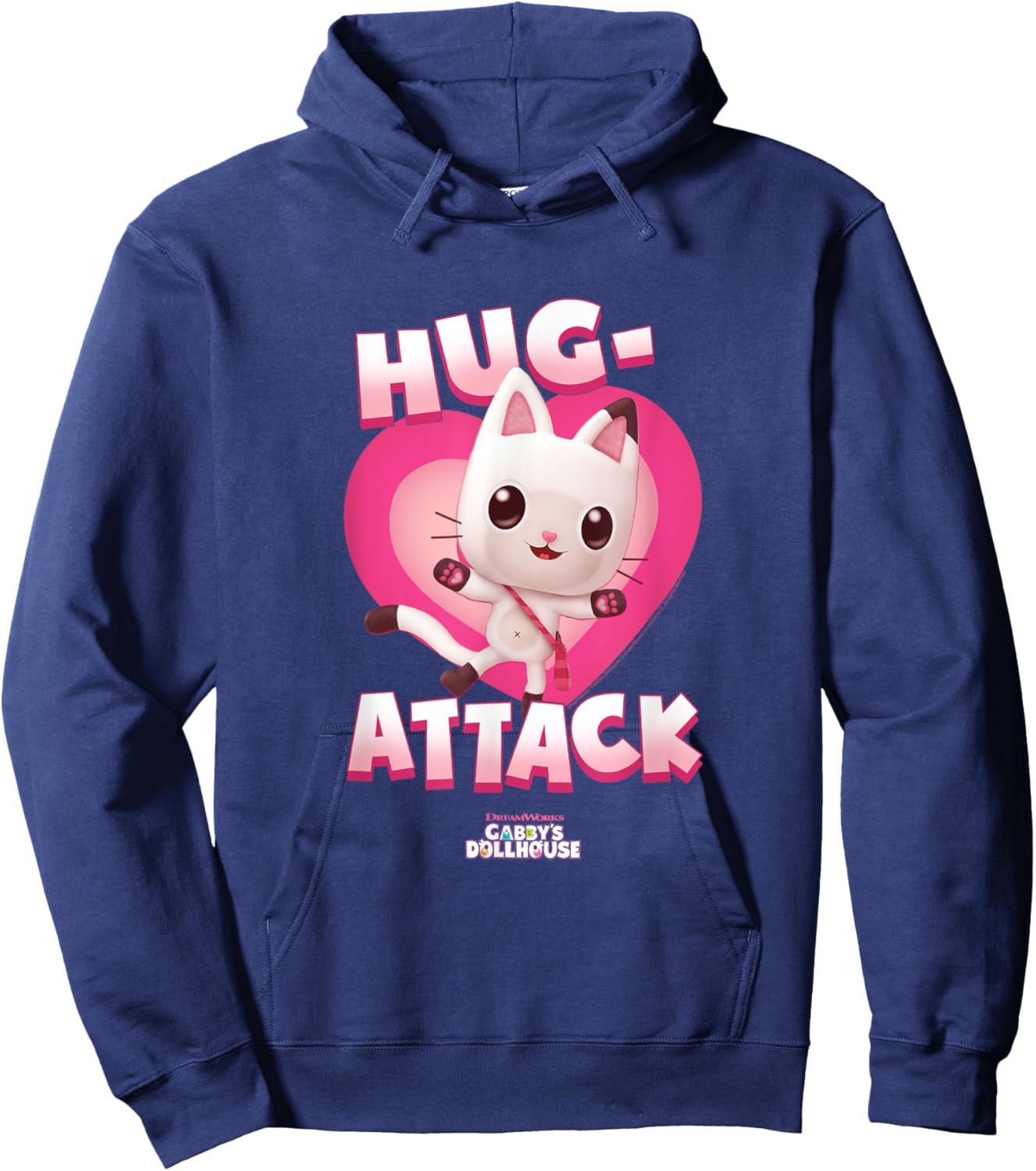 DreamWorks Gabby's Dollhouse Valentine's Day Hug Attack Hoodie - Hoodie | Navy