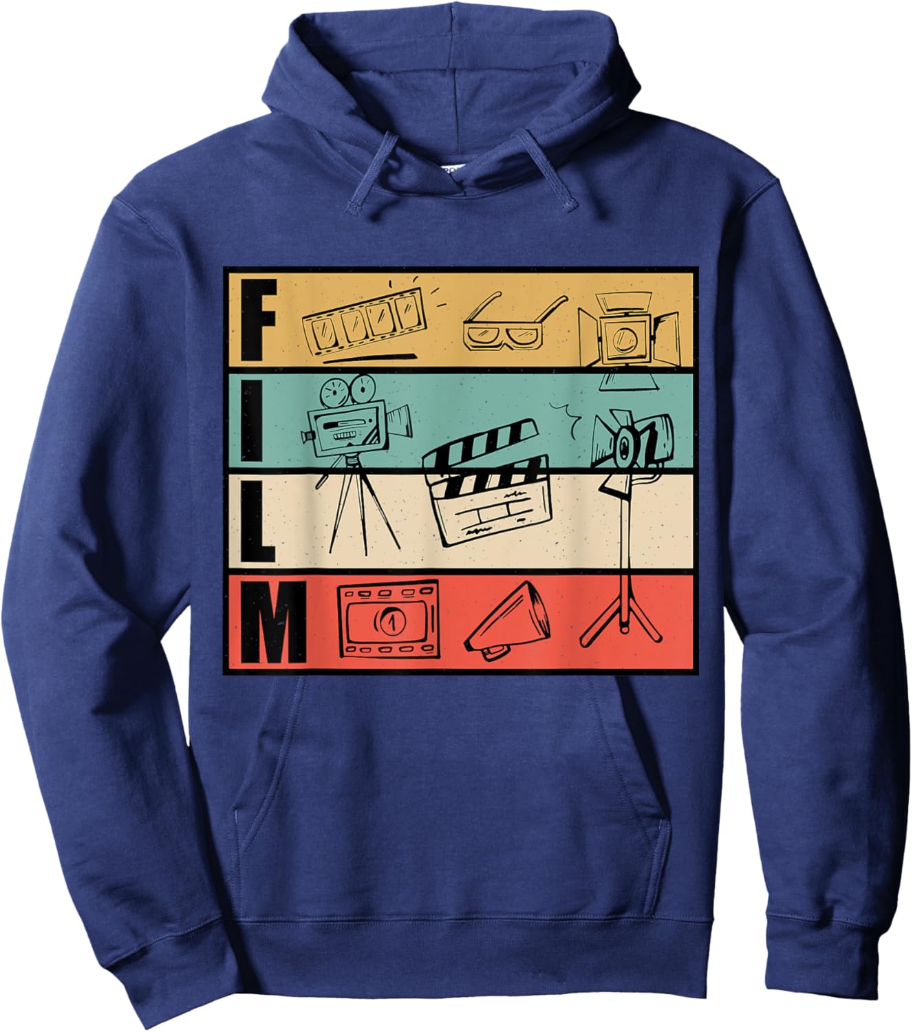 Filmmaker And Movie Director Design For Filming Cameraman Hoodie - Hoodie | Navy