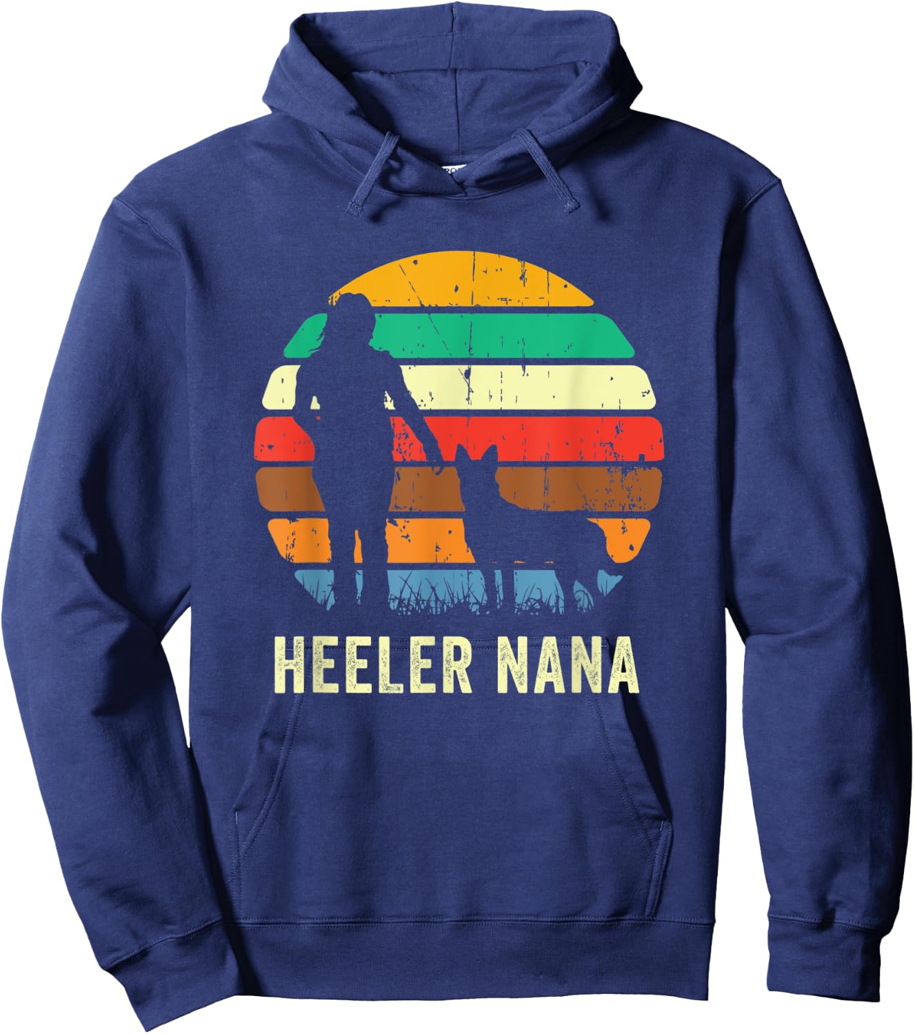 Cute Heeler Nana | Mom, Mother, Pet Cattle Dog Owner Gift Women Hoodie - Hoodie | Navy