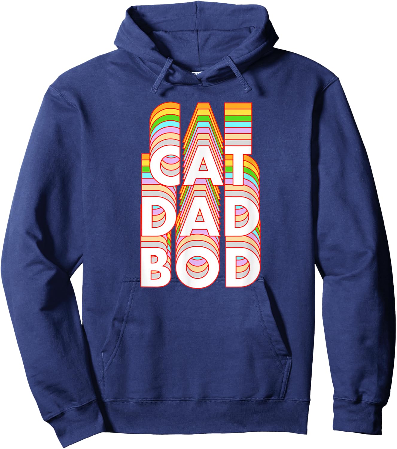 Funny Cat Dad Bod Pet Owner Fitness Gym Gift Women Hoodie - Hoodie | Navy
