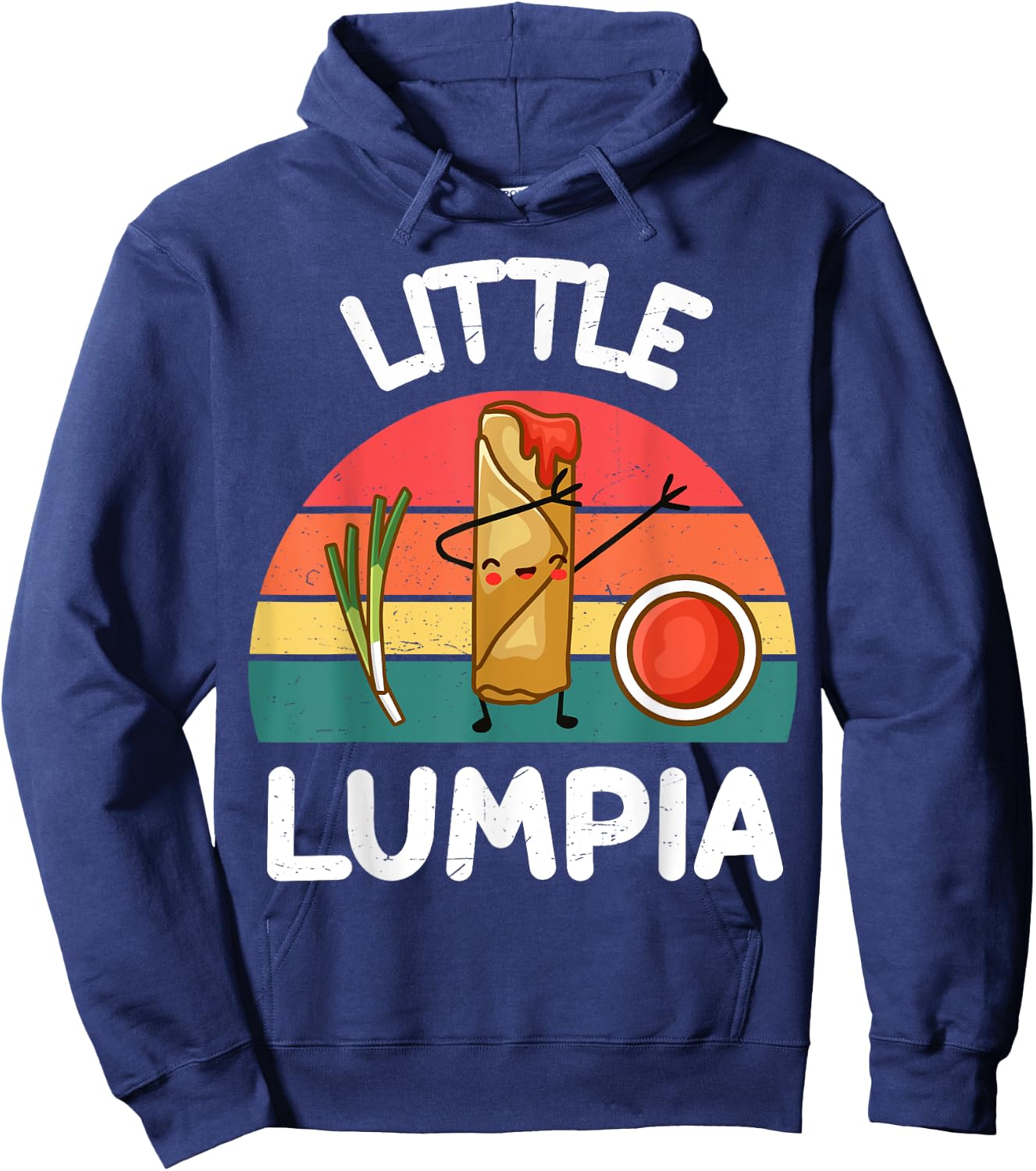 Toddler Boys Little Lumpia Cute Baby Girls Filipina Filipino Hoodie - Hoodie | Navy
