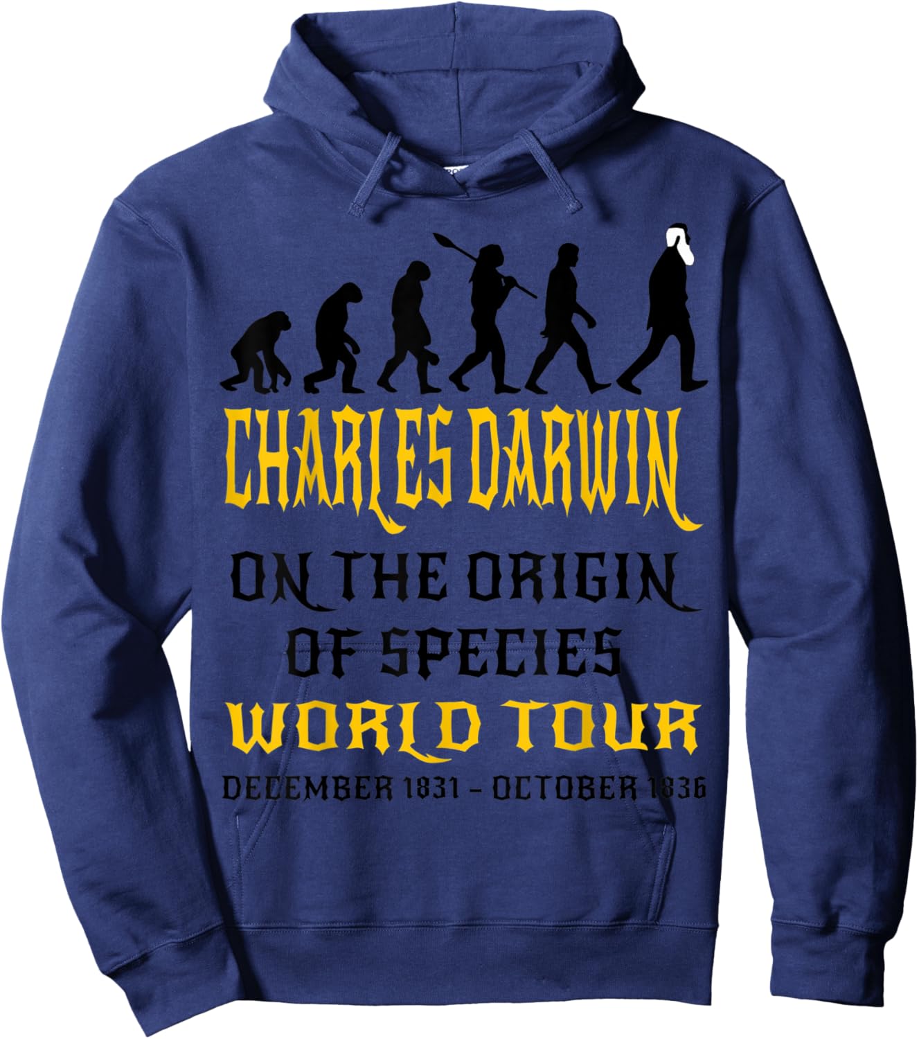 Charles Darwin Origin Species World Tour Evolve Biology Geek Hoodie - Hoodie | Navy