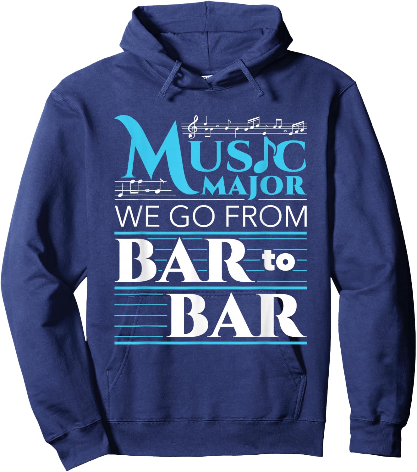 Music Major Student Funny Pun Graduation Hoodie - Hoodie | Navy